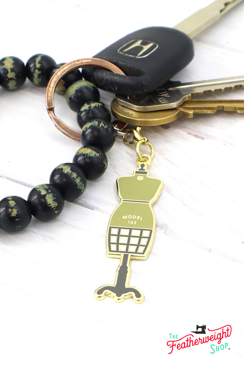 Enamel Charm Zipper Pull - MANNEQUIN & BOLTS OF FABRIC by Cathe Holden