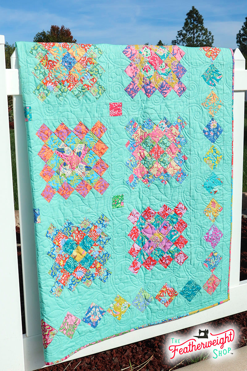 Caribbean Sea Great Granny Squared Quilt UPGRADE to Full/Queen Size