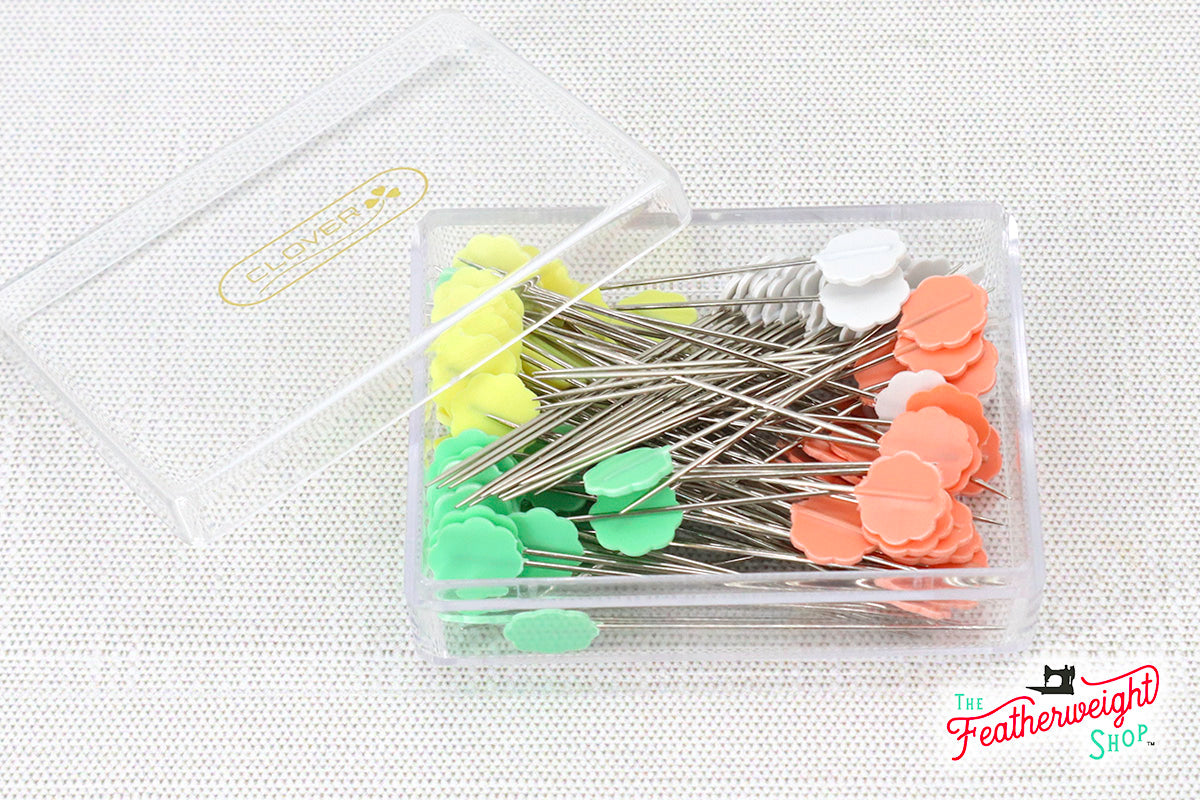 Flower Head Pins, Multi-Colored PASTELS 100 Count