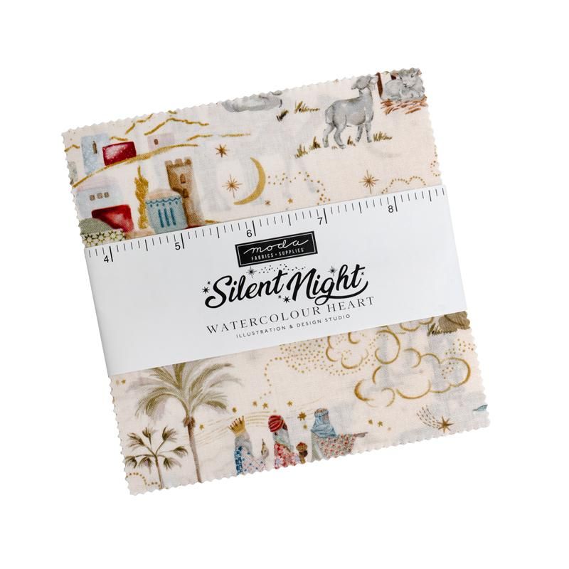 Fabric, Silent Night by Watercolour Heart - 5" CHARM PACK