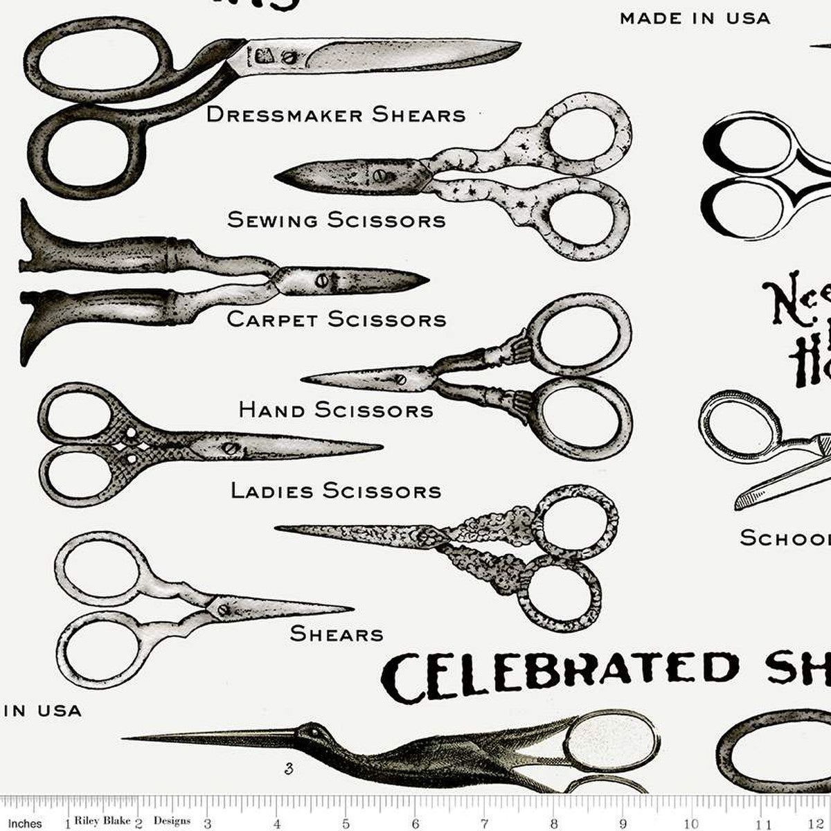 Fabric, She Who Sews Home Decor HOME SHEARS Off White (by the yard)