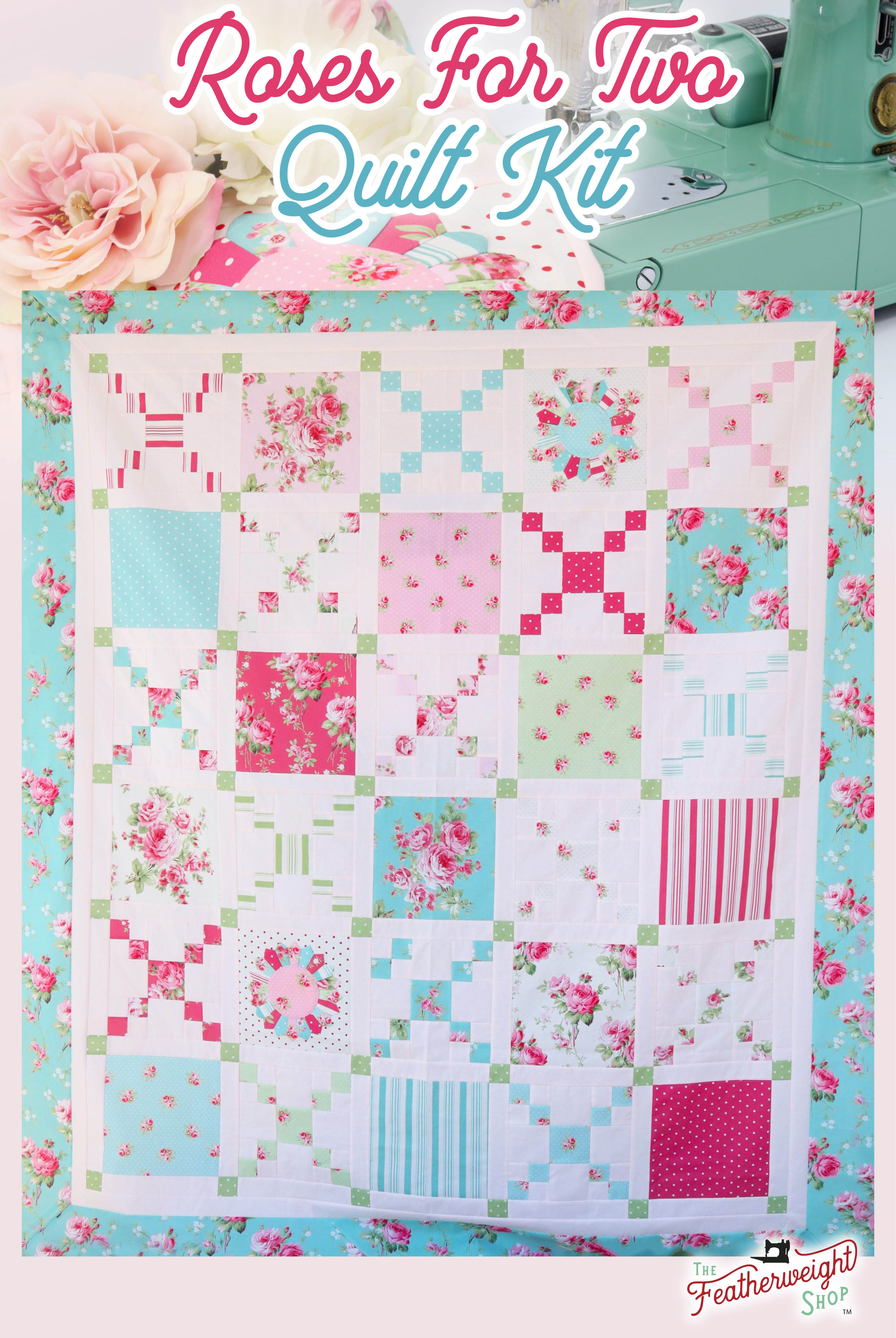 Roses for Two Quilt Kit and Pattern