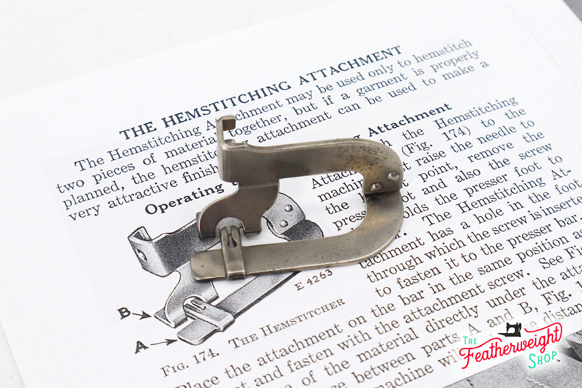 Hemstitching Veining Attachment, Singer (Vintage Original) - Older Style