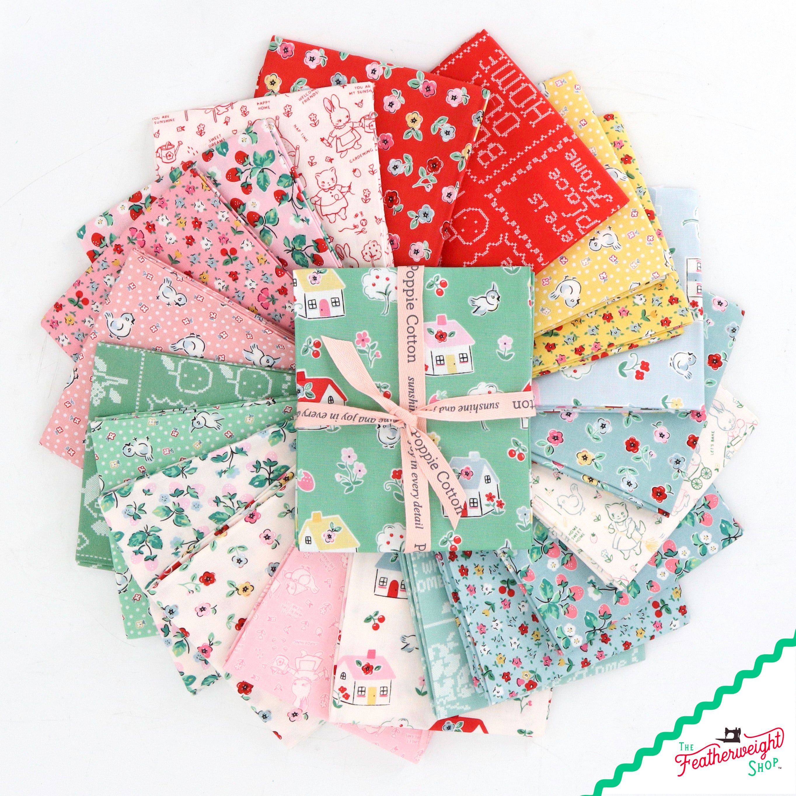 Fabric, Home Sweet Home by Elea Lutz for Poppie Cotton - FAT QUARTER BUNDLE