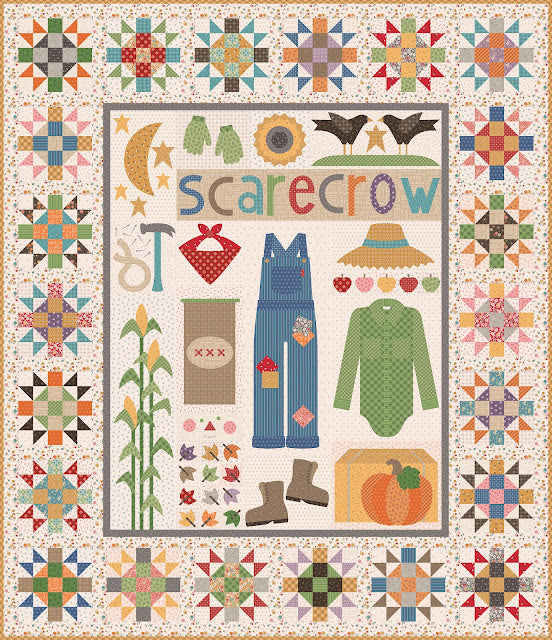 Sew Simple Shapes, How to Build a SCARECROW by Lori Holt of Bee in My Bonnet