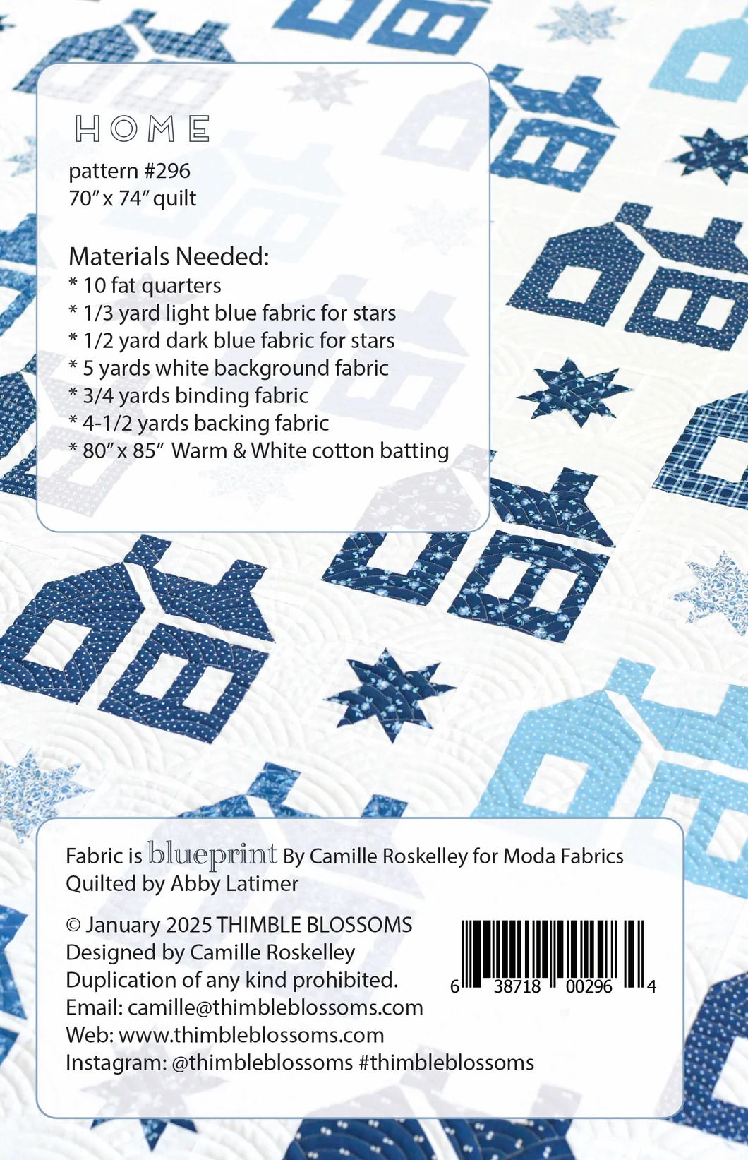 PATTERN, Home Quilt by Camille Roskelley for Thimble Blossoms