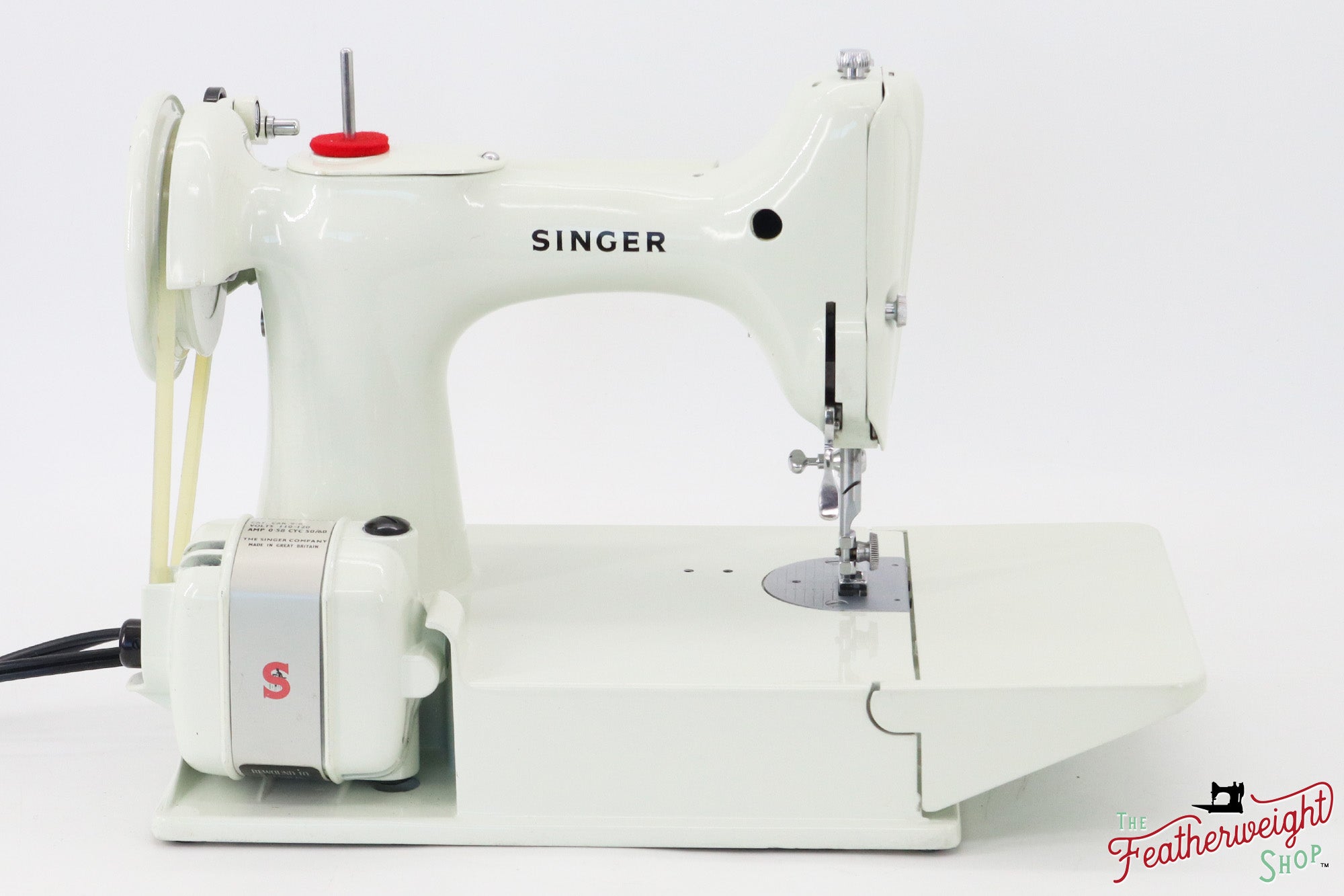 Singer Featherweight 221K Sewing Machine, WHITE EY853*** - RARE Case!