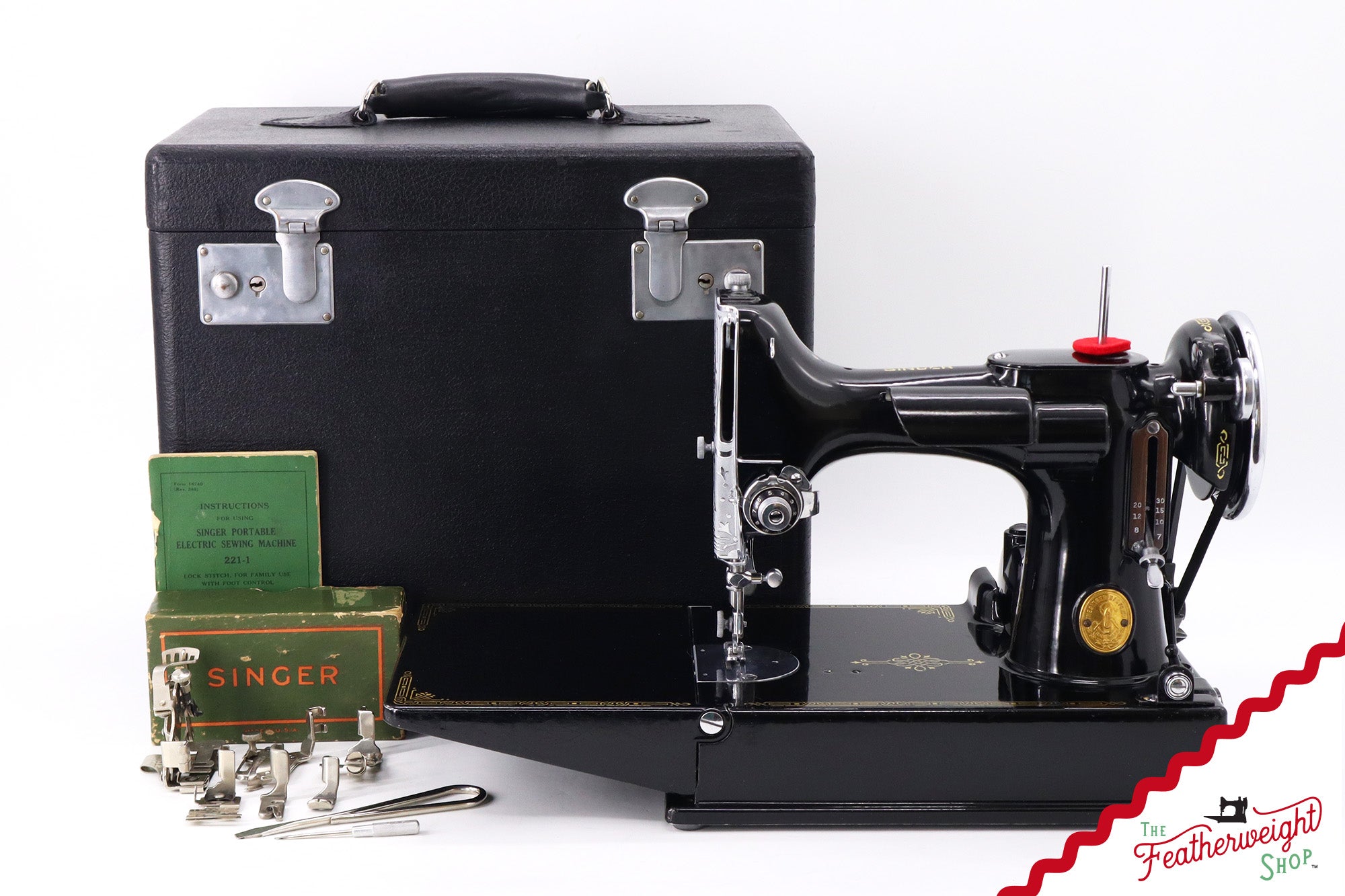 Singer Featherweight Top Decal 221 Sewing Machine, AF3859** - SCARCE