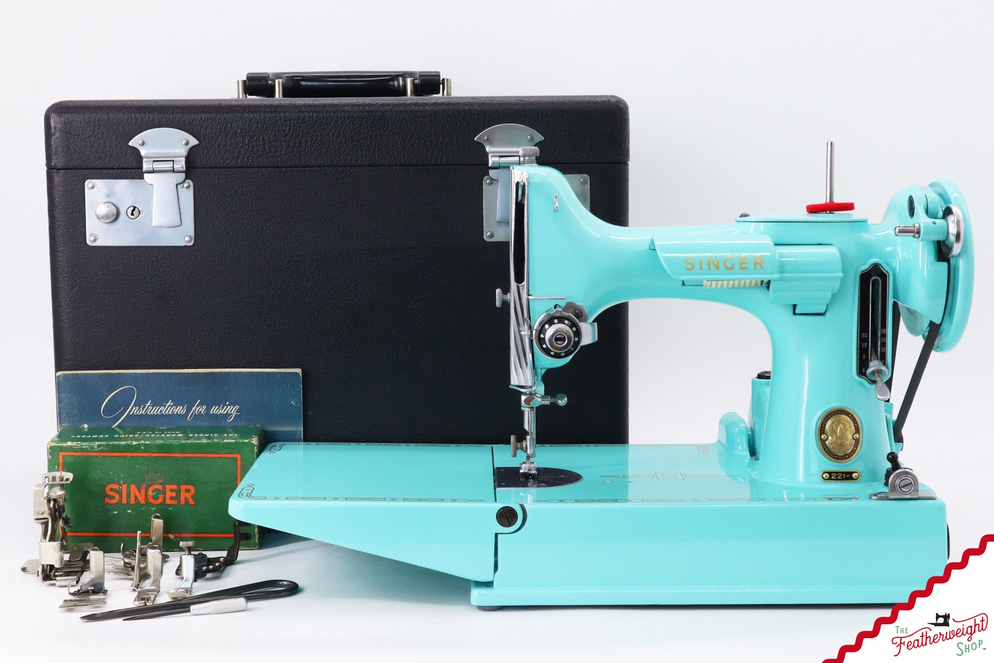 Singer Featherweight 221, AM781*** - Fully Restored in Tiffany Blue