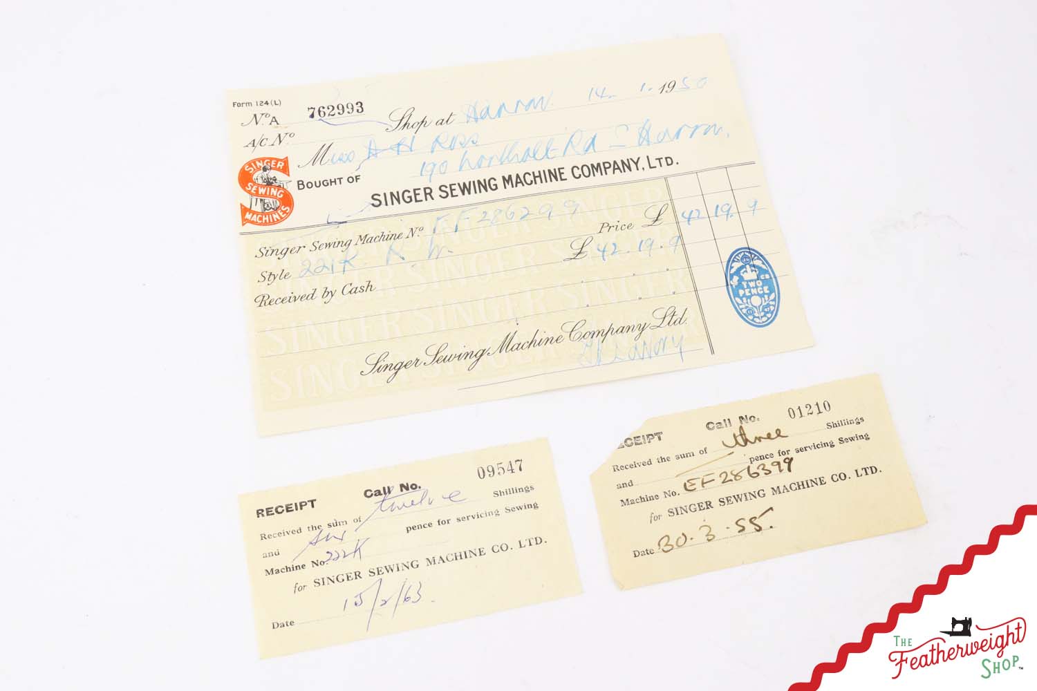 Featherweight 221K Sewing Machine, EF2863** - 1949