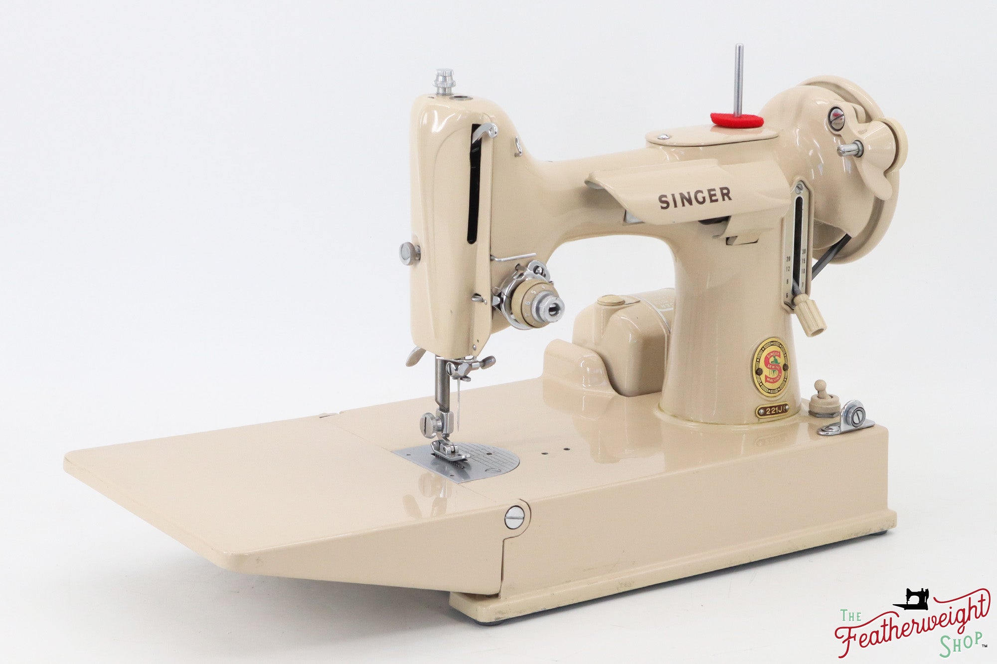 Singer Featherweight 221J Sewing Machine, Tan - JE1589** – The 