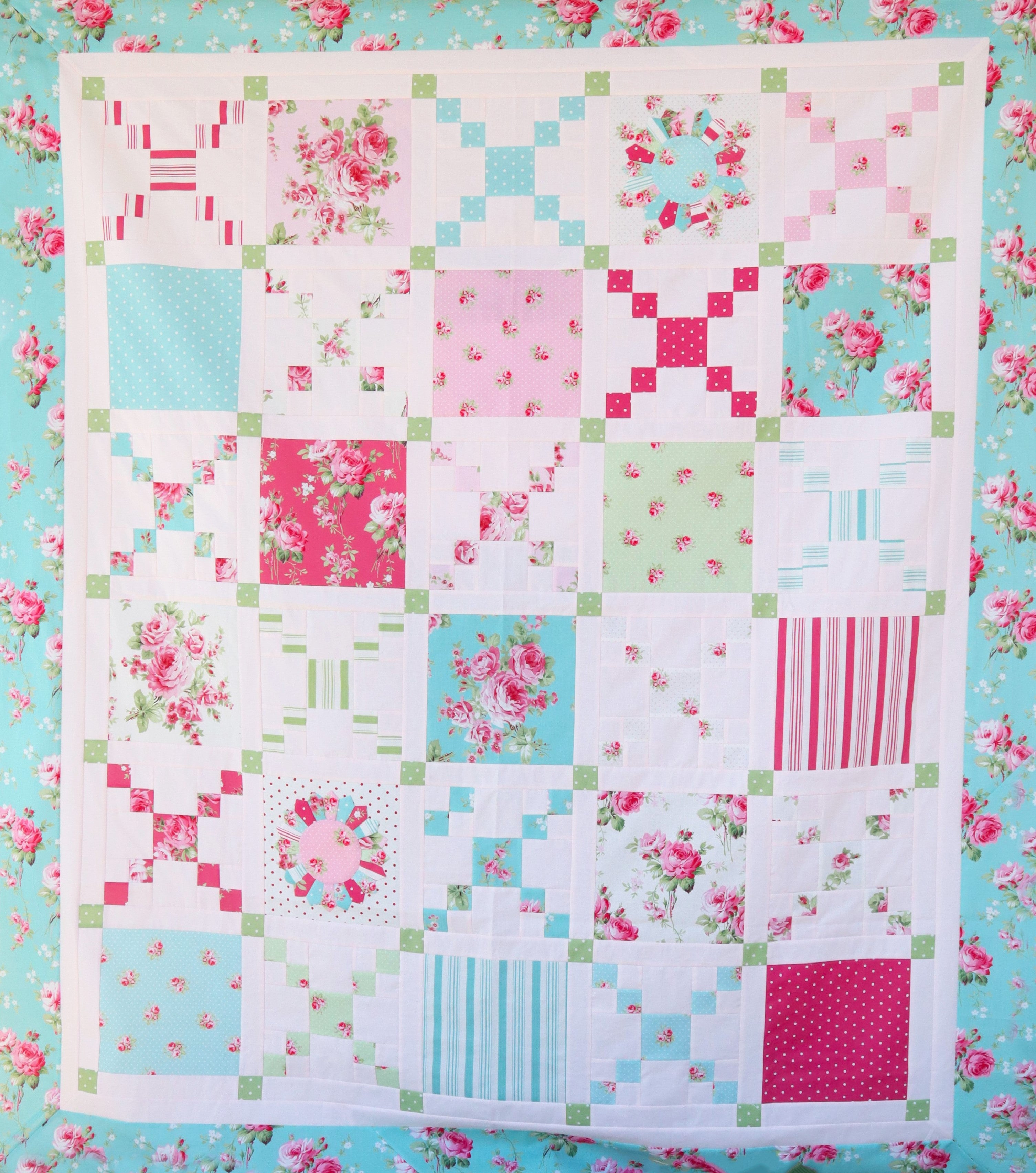 Pot Luck Quilt Pattern using Barefoot Roses