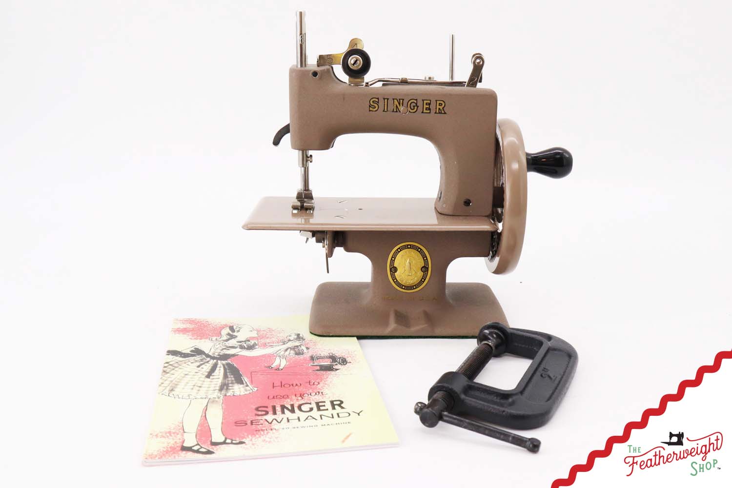 Singer Sewhandy Model 20, Warm Taupe - Made in U.S.A. Decal - Holiday Faire 2025