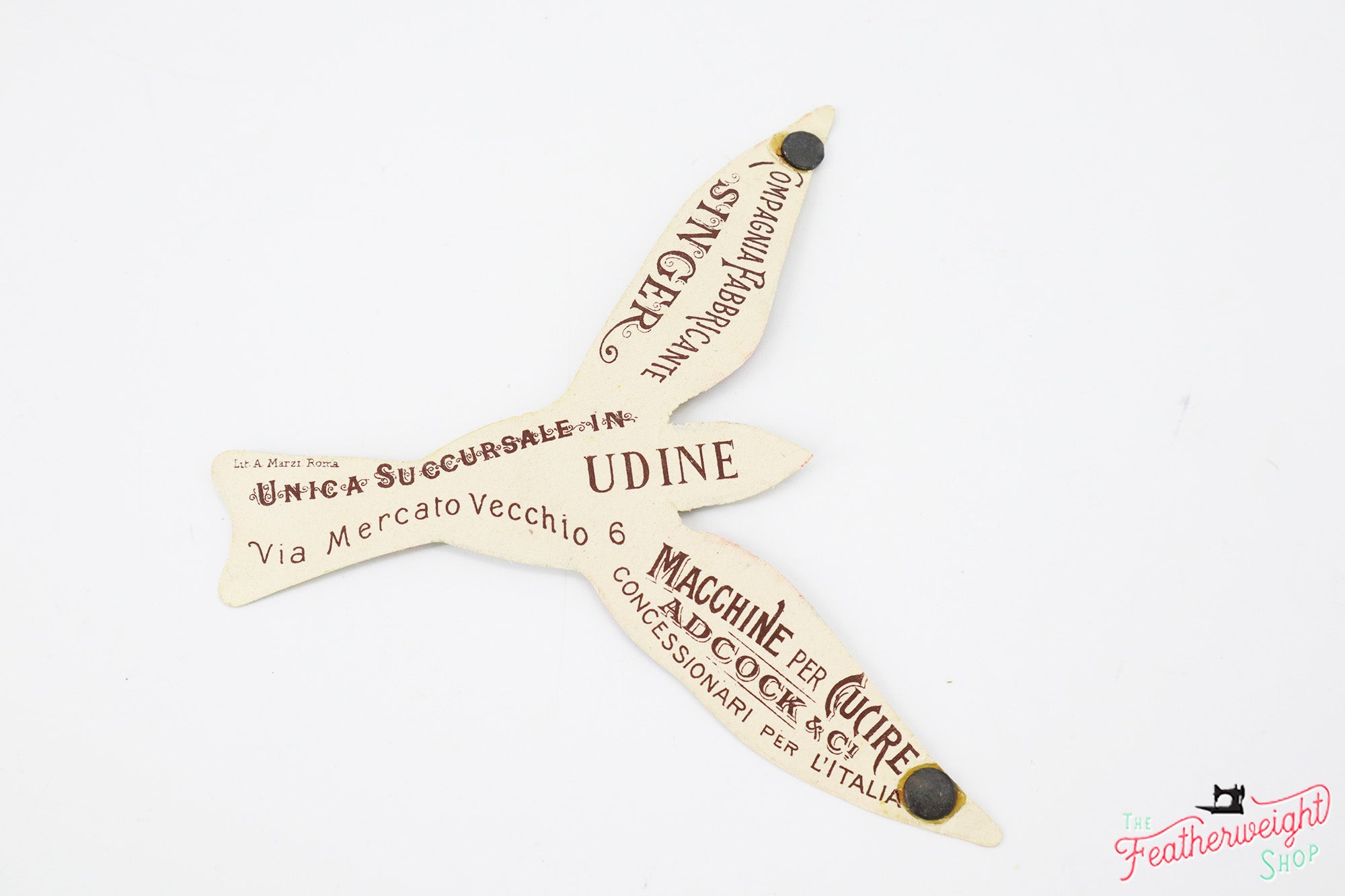 Advertisement, Rare Singer Balance Bird, ITALIAN - (Vintage Original)