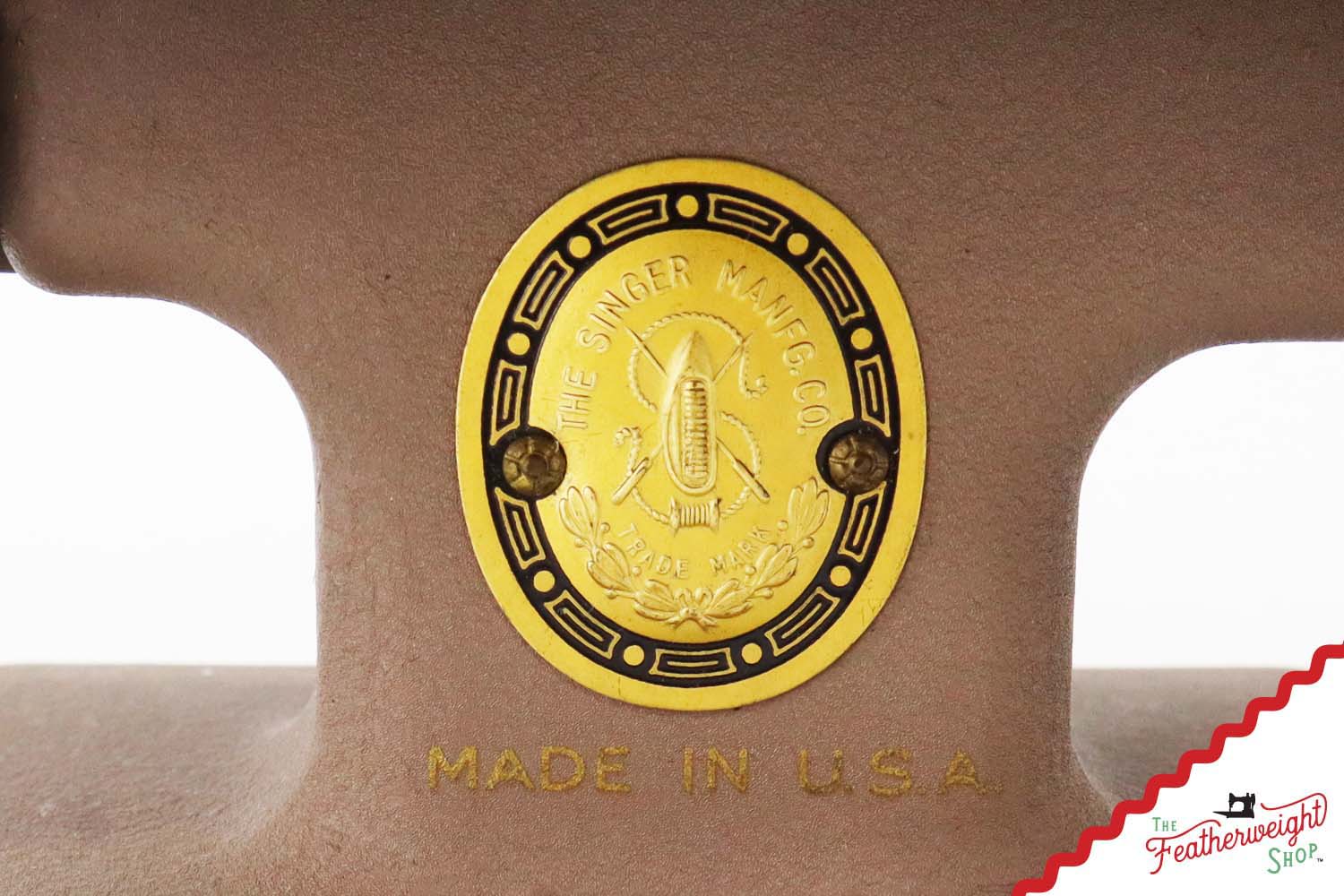 Singer Sewhandy Model 20, Warm Taupe - Made in U.S.A. Decal - Holiday Faire 2025