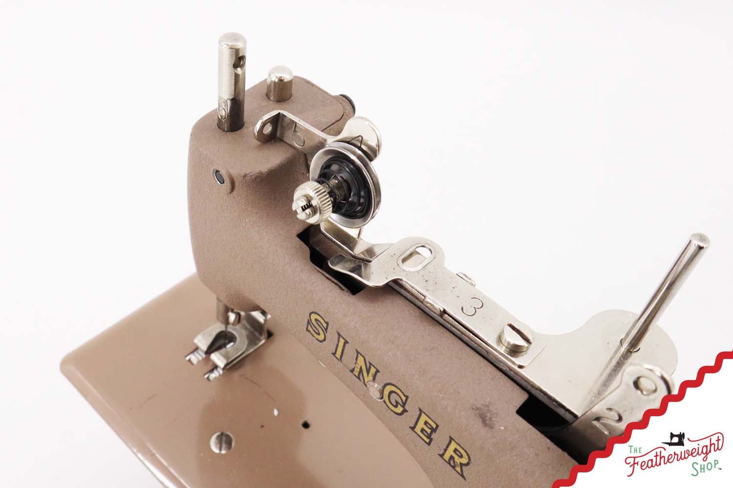 Singer Sewhandy Model 20, Warm Taupe - Made in U.S.A. Decal - Holiday Faire 2025