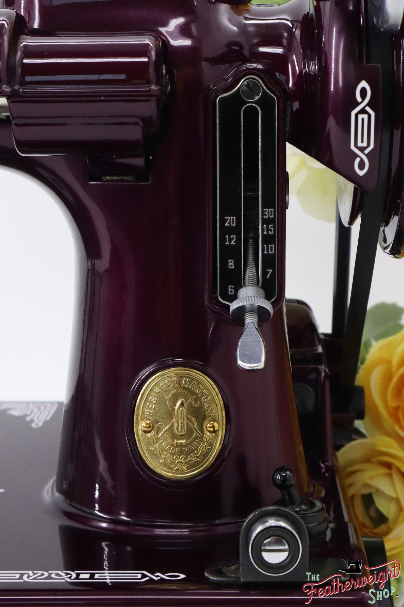Singer Featherweight 221, AF867*** - Fully Restored in Star Garnet