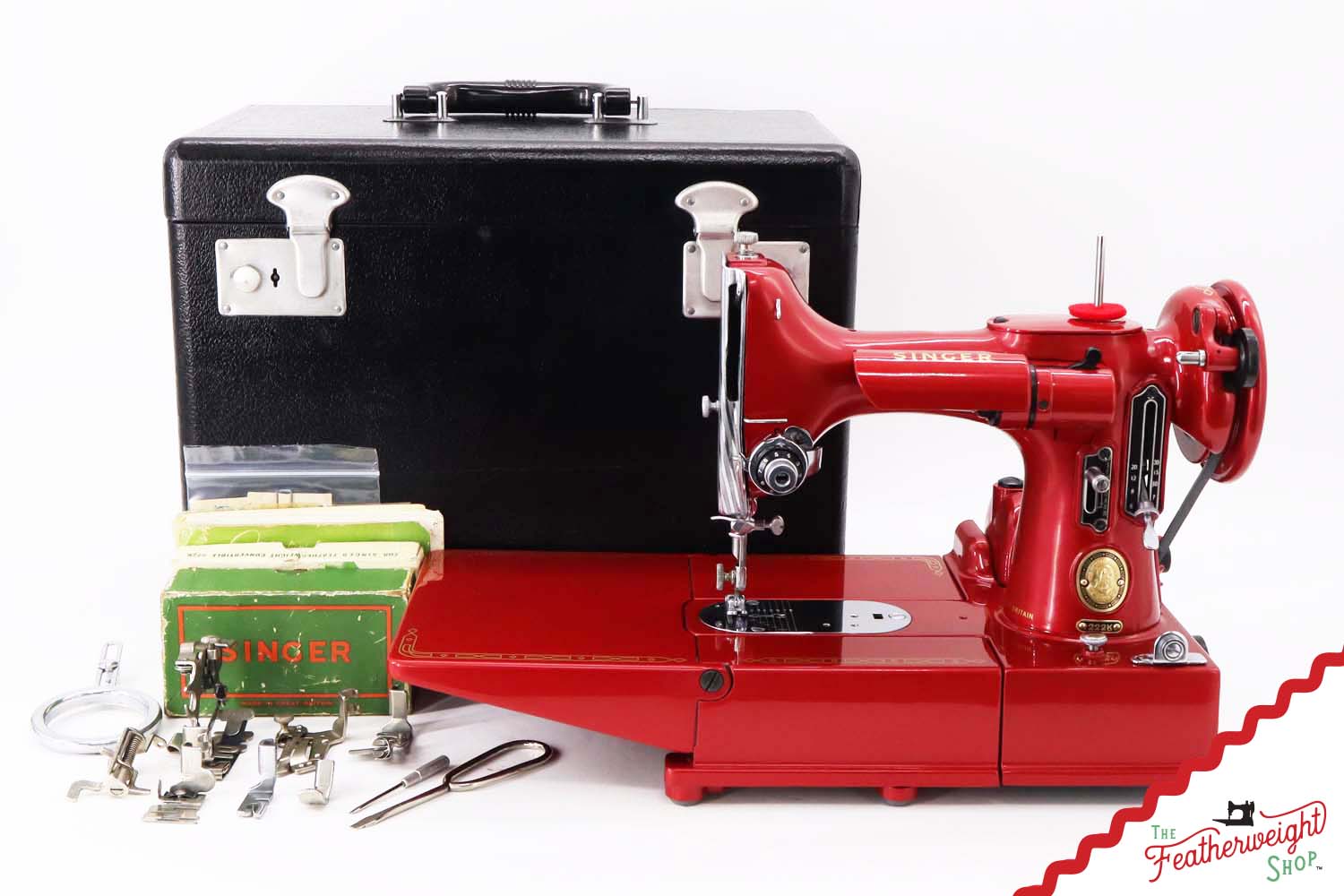 Singer Featherweight 222K - EP1310** - Fully Restored in Candy Apple Red