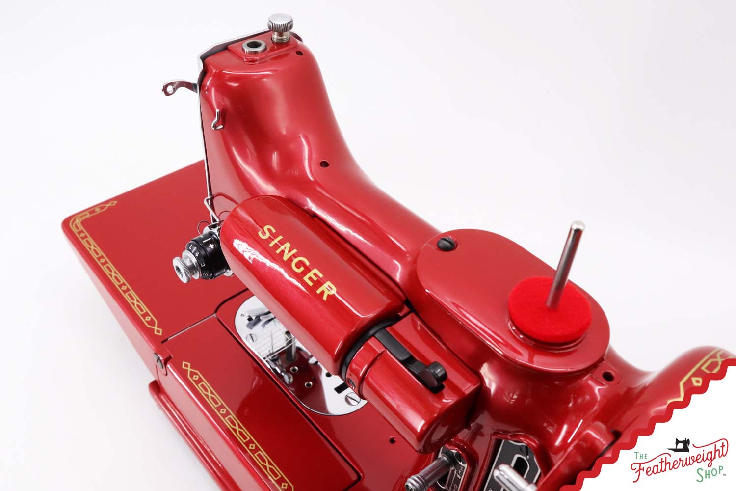 Singer Featherweight 222K - EP1310** - Fully Restored in Candy Apple Red