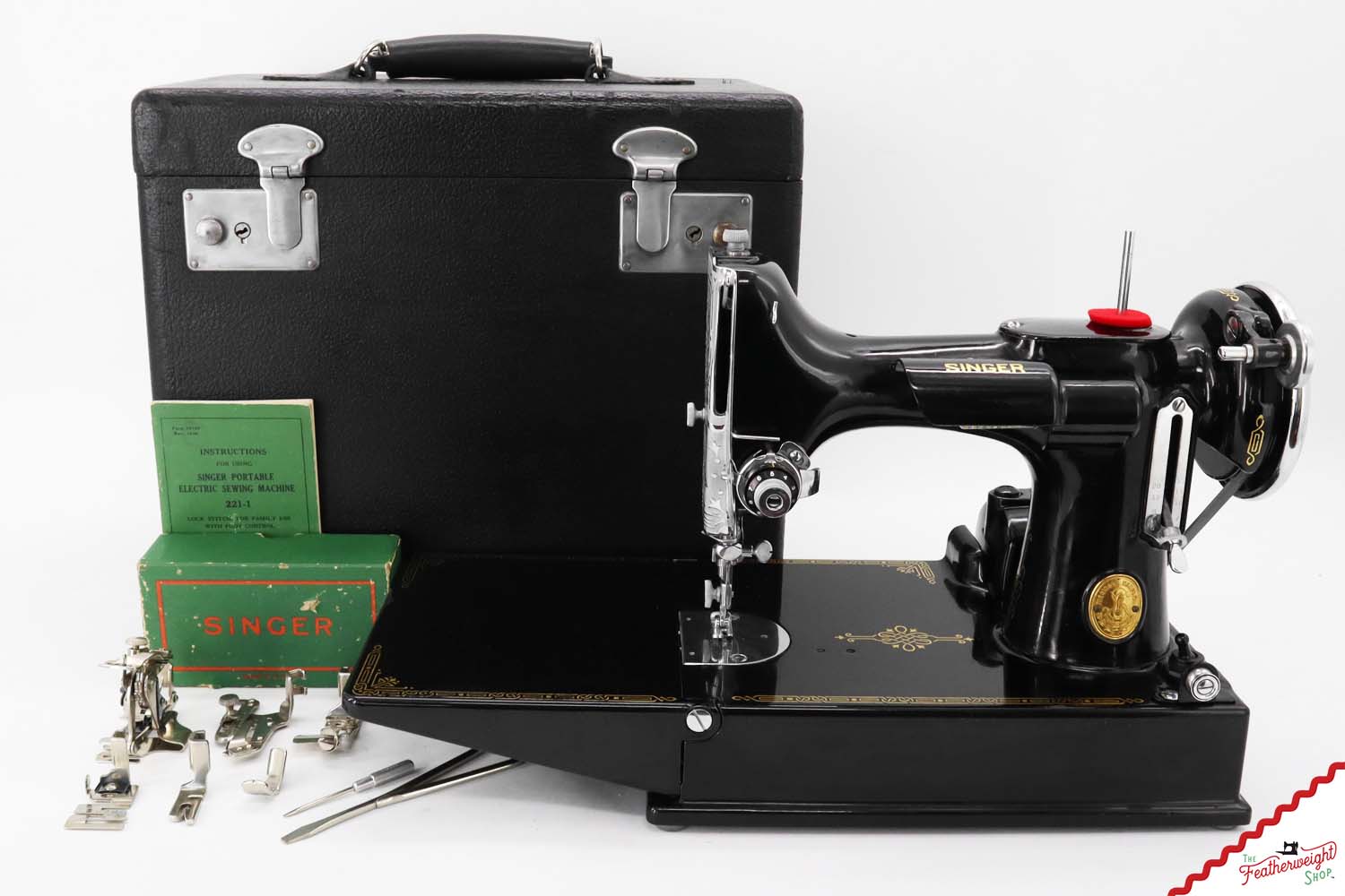 Singer Featherweight 221 Sewing Machine, AE983*** - 1938