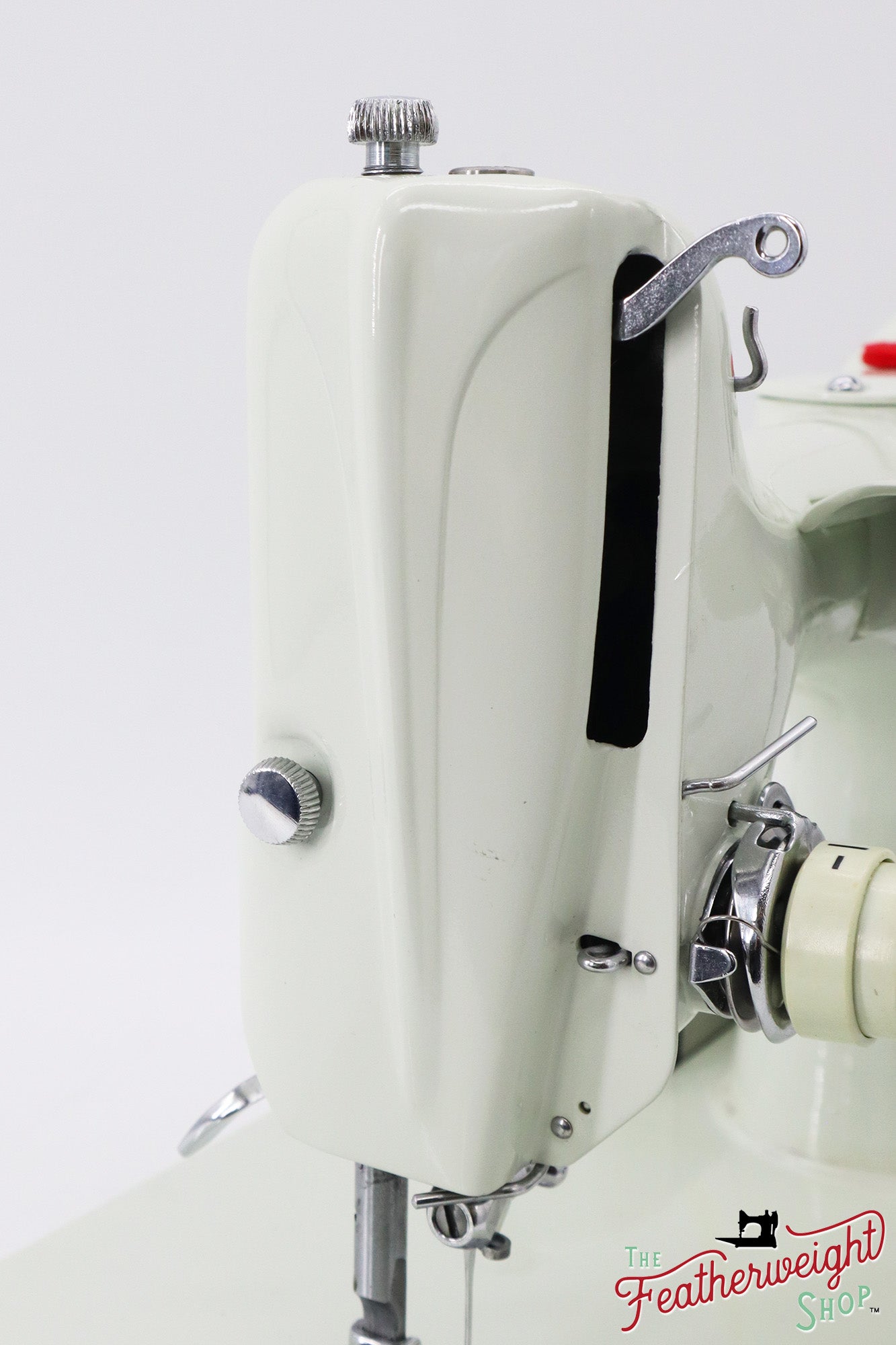 Singer Featherweight 221K Sewing Machine, WHITE EV9937** - RARE Case!