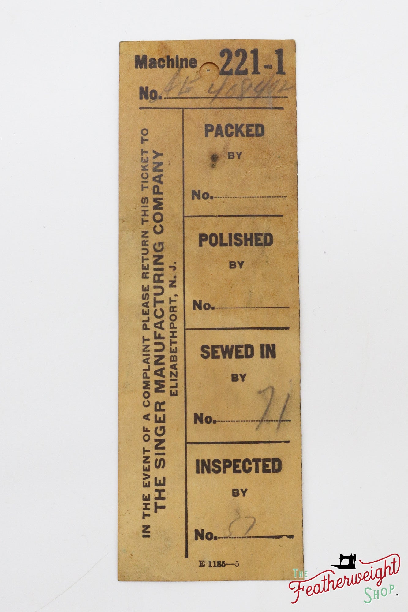 Singer Featherweight 221, AE408*** - Fully Restored in Black Iris