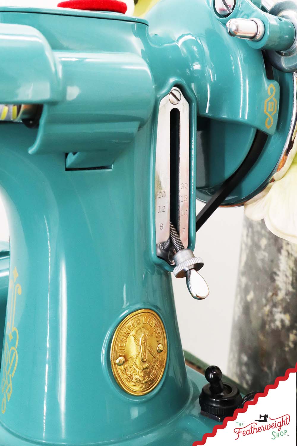 Singer Featherweight 221, AE079*** - Fully Restored in Lagoon