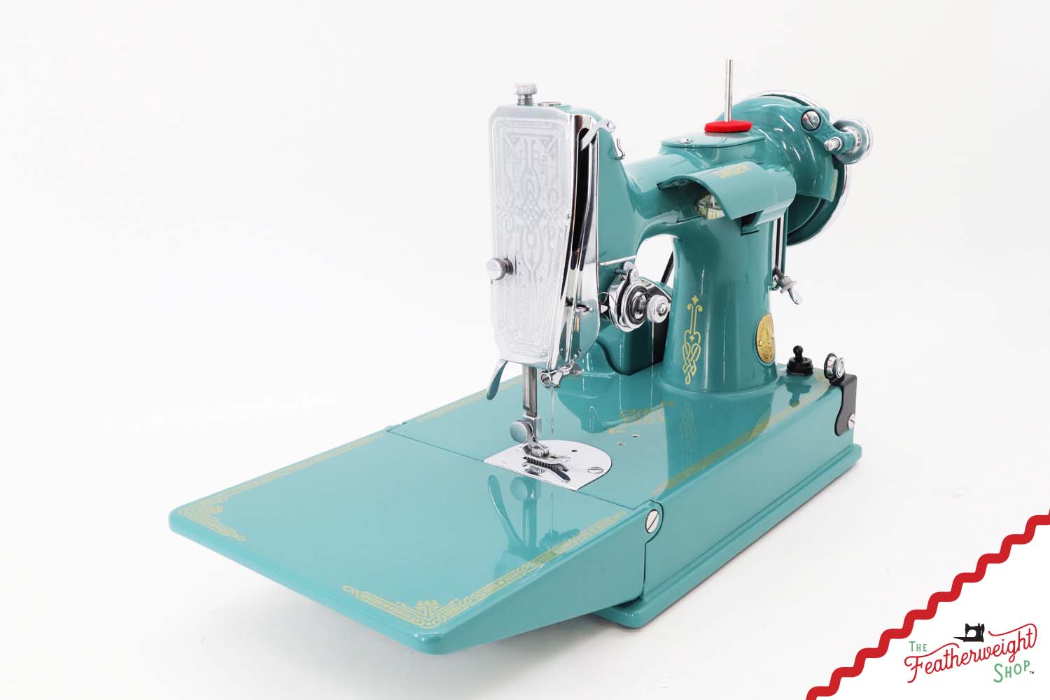 Singer Featherweight 221, AE079*** - Fully Restored in Lagoon