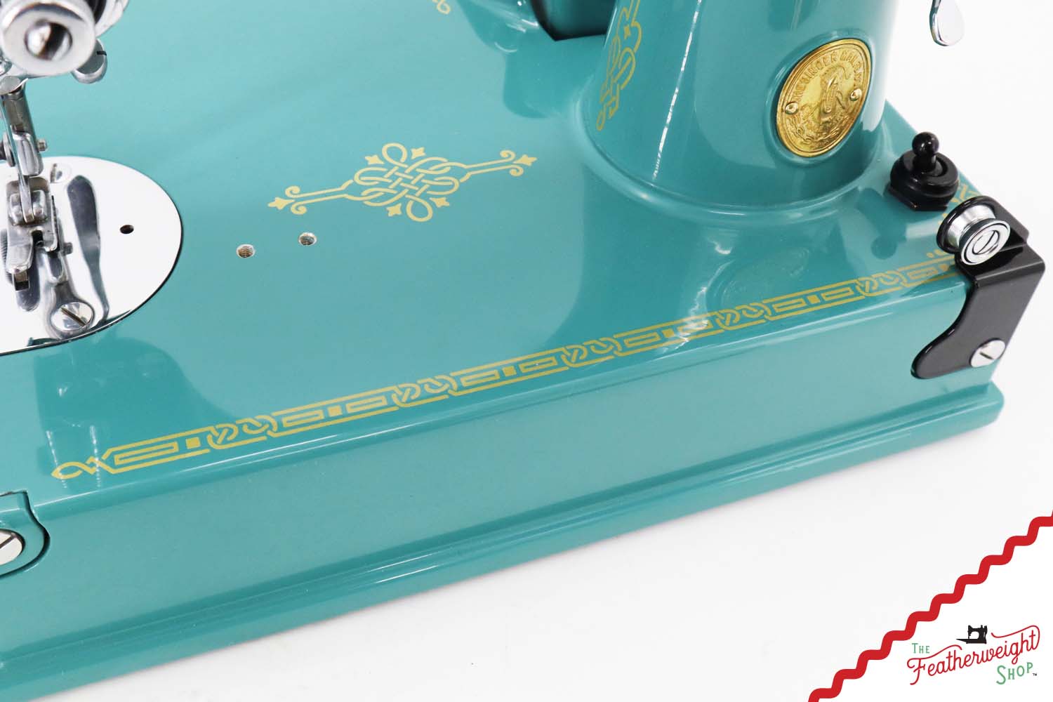 Singer Featherweight 221, AE079*** - Fully Restored in Lagoon