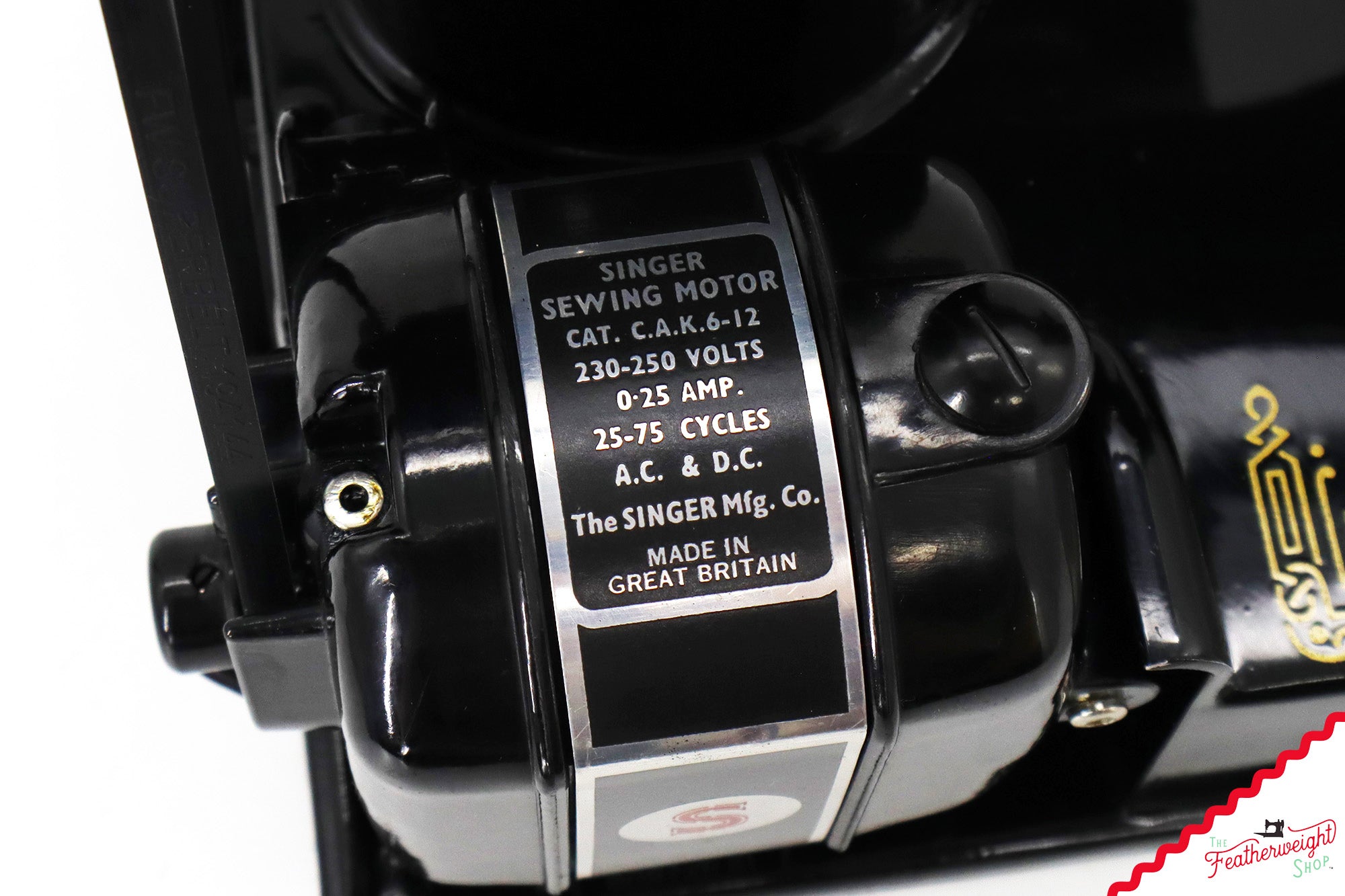 Singer Featherweight 221K, EF160***, RARE Great Britain Decal