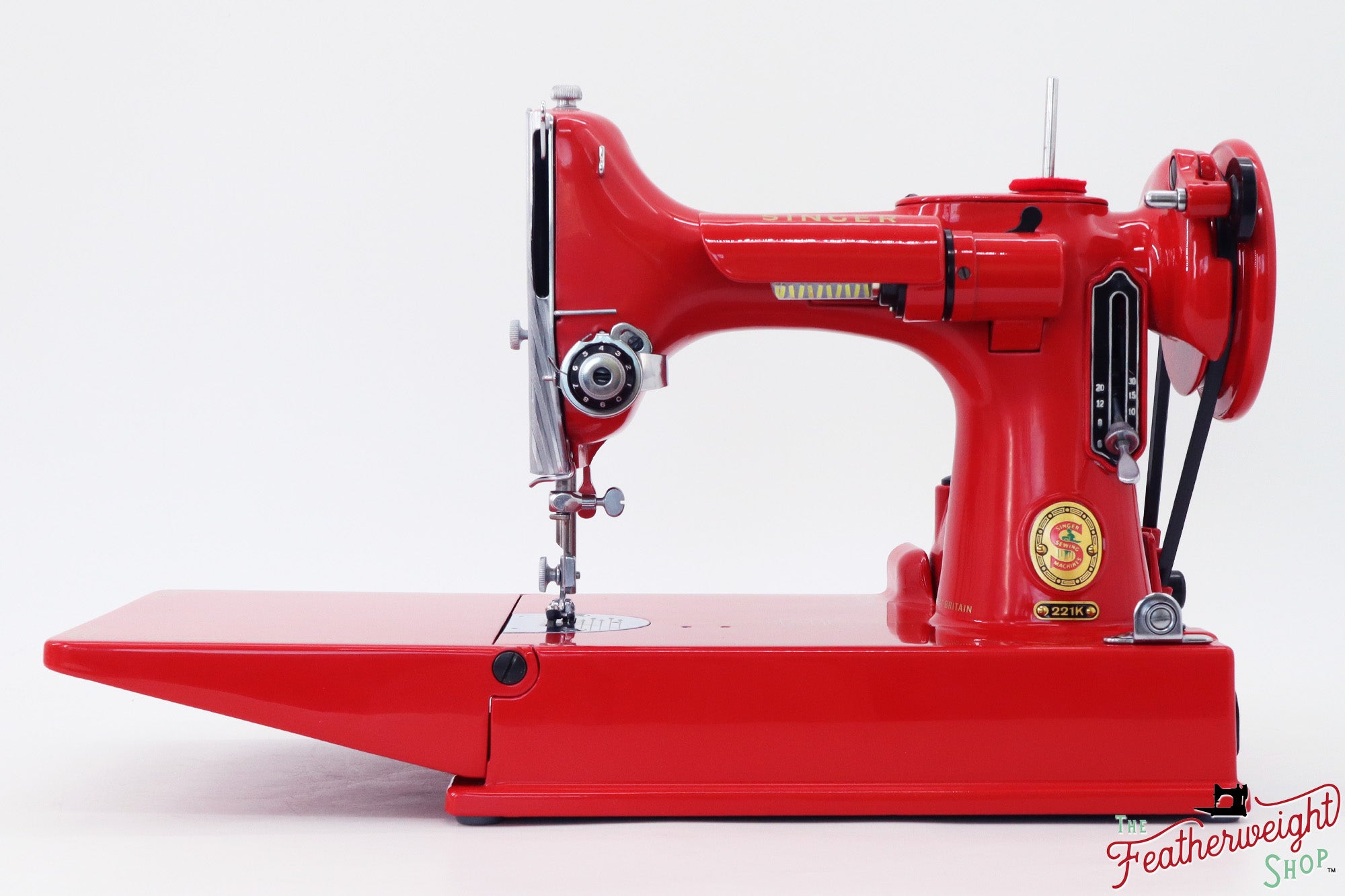 Singer Featherweight 221K, Red 'S', ES6519** - Fully Restored in Liberty Red