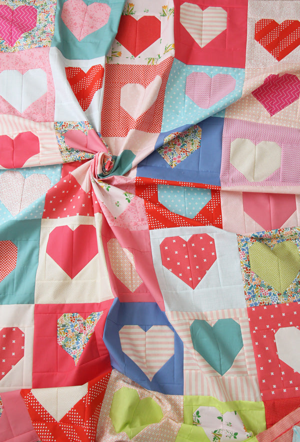 PATTERN, Box of Hearts Quilt by Cluck Cluck Sew