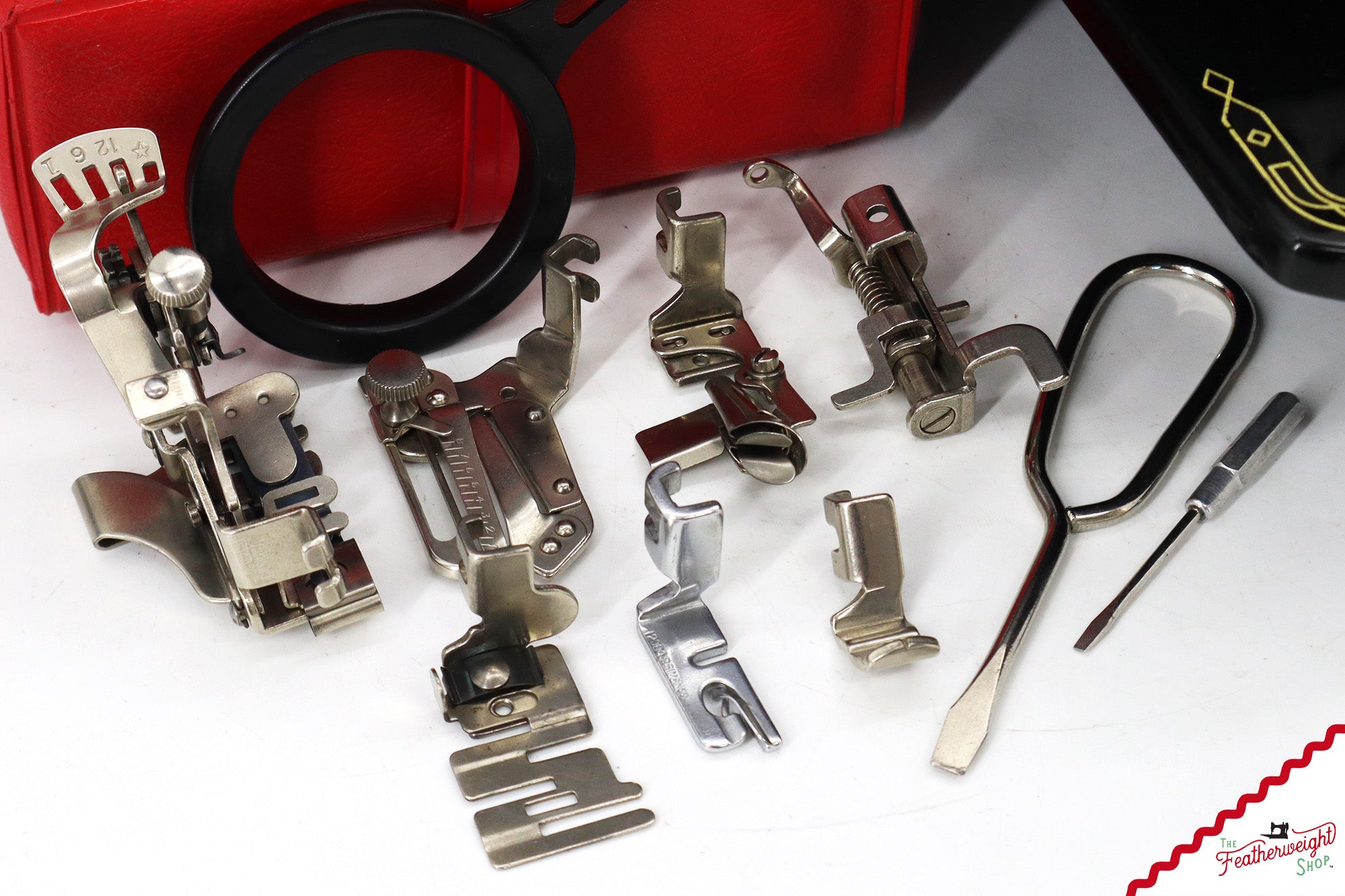 Singer Featherweight 222K Sewing Machine, Red 'S' - ES1670** - 1960