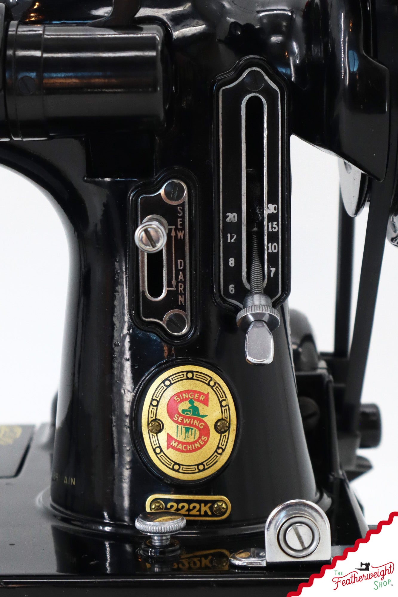 Singer Featherweight 222K Sewing Machine, Red 'S' - ES1670** - 1960