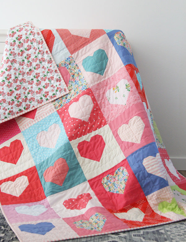PATTERN, Box of Hearts Quilt by Cluck Cluck Sew