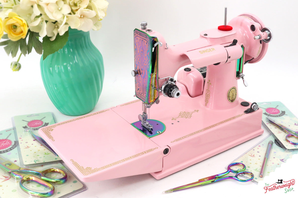 Singer Featherweight 221, EH133*** - Fully Restored in Pink Frosting
