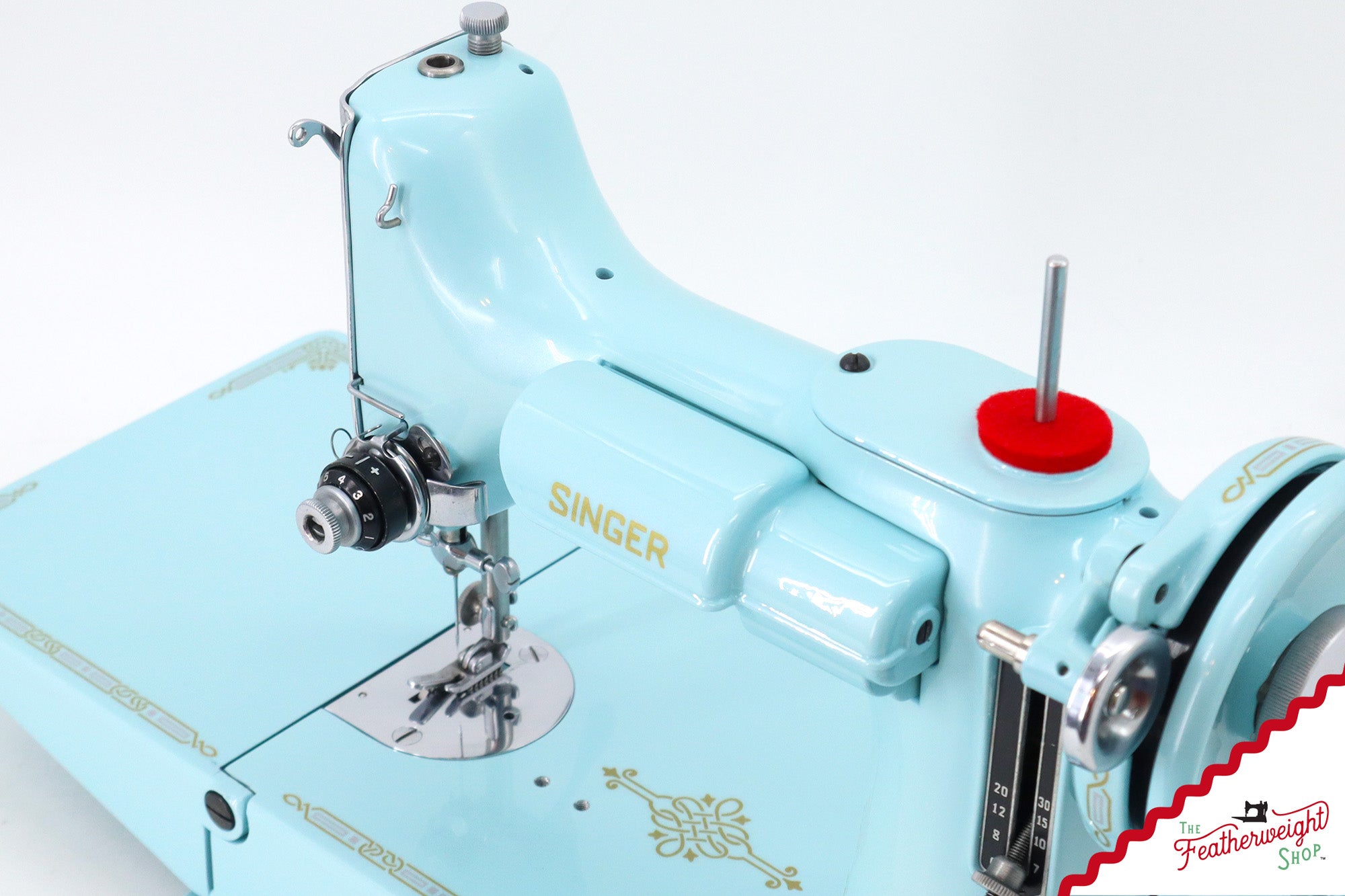 Singer Featherweight 221 - AK102*** - Fully Restored in Snowflake Blue