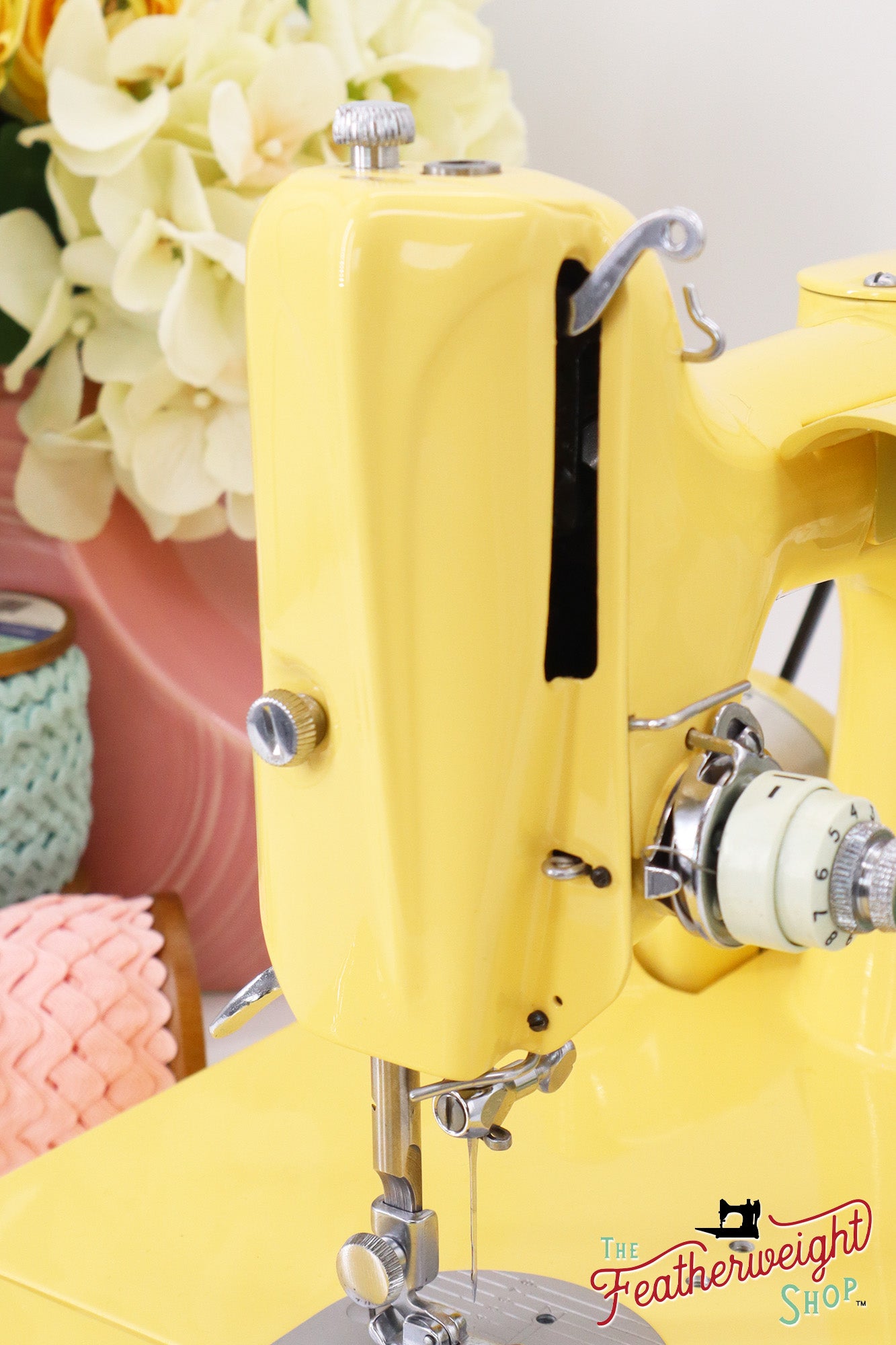 Singer Featherweight 221K7 Sewing Machine EV971*** - Fully Restored in Happy Yellow