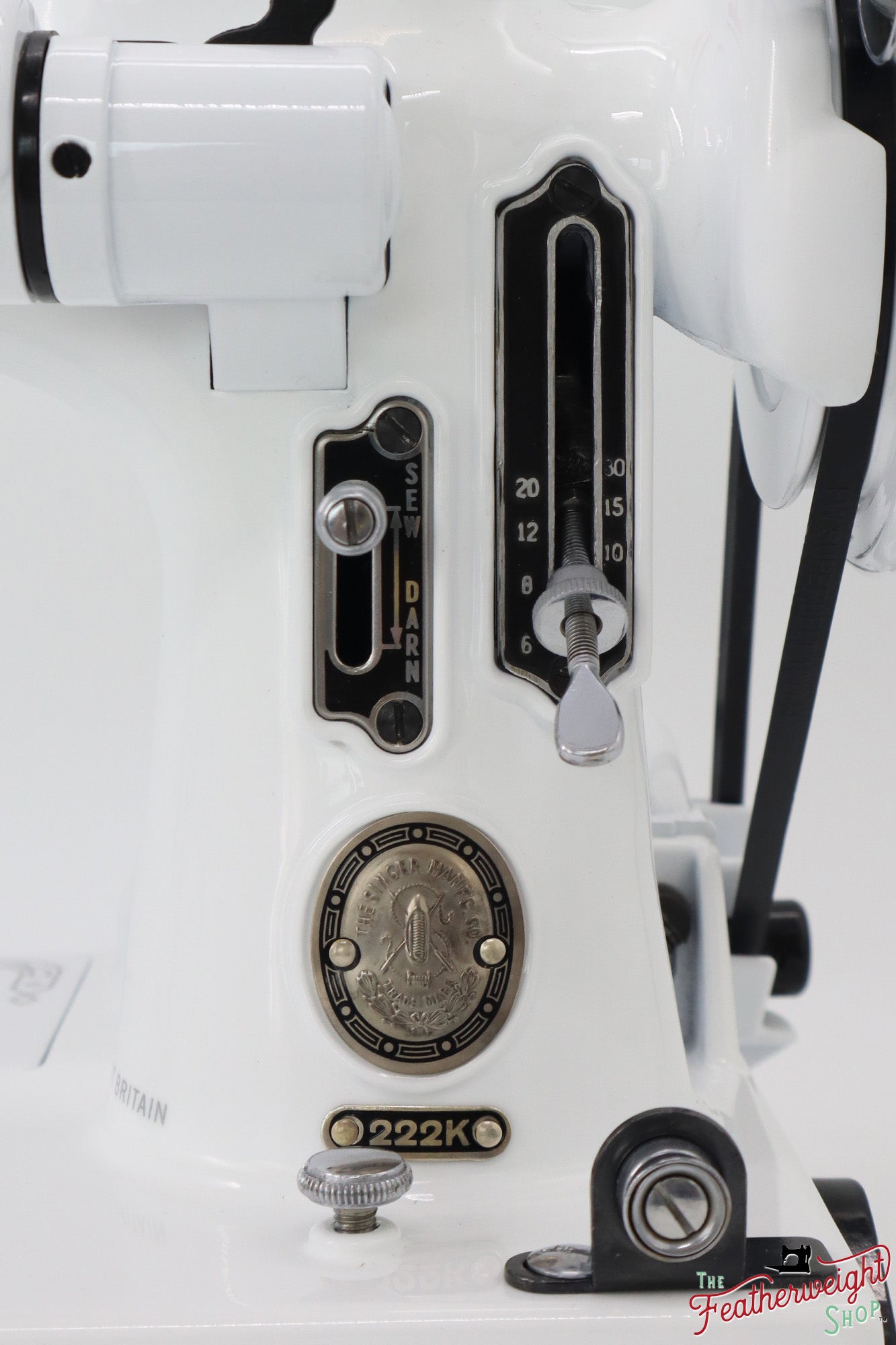 Singer Featherweight 222K - EJ915*** - Fully Restored in White