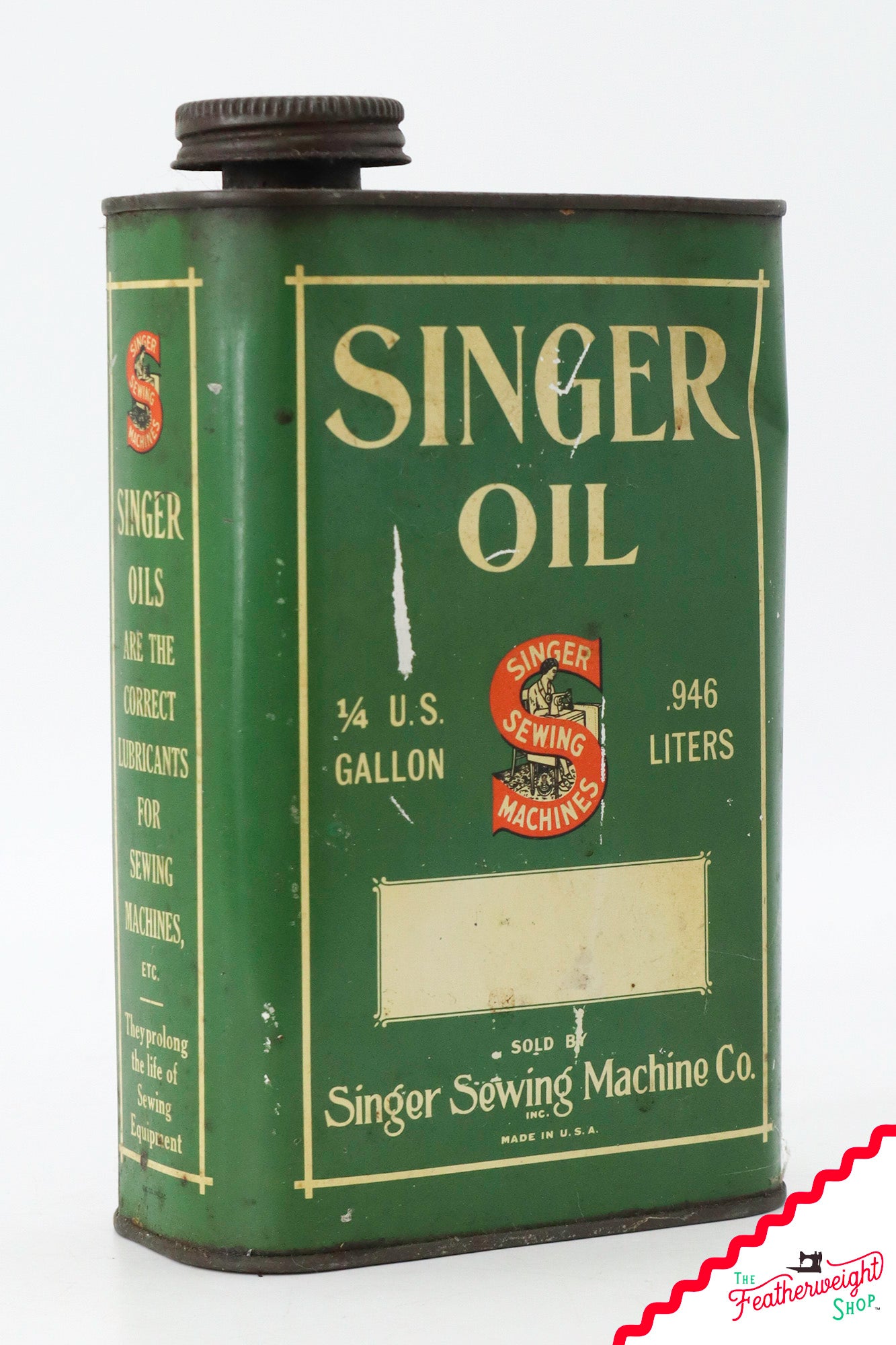 Oil Can 1qt, Singer (Vintage Original) - RARE