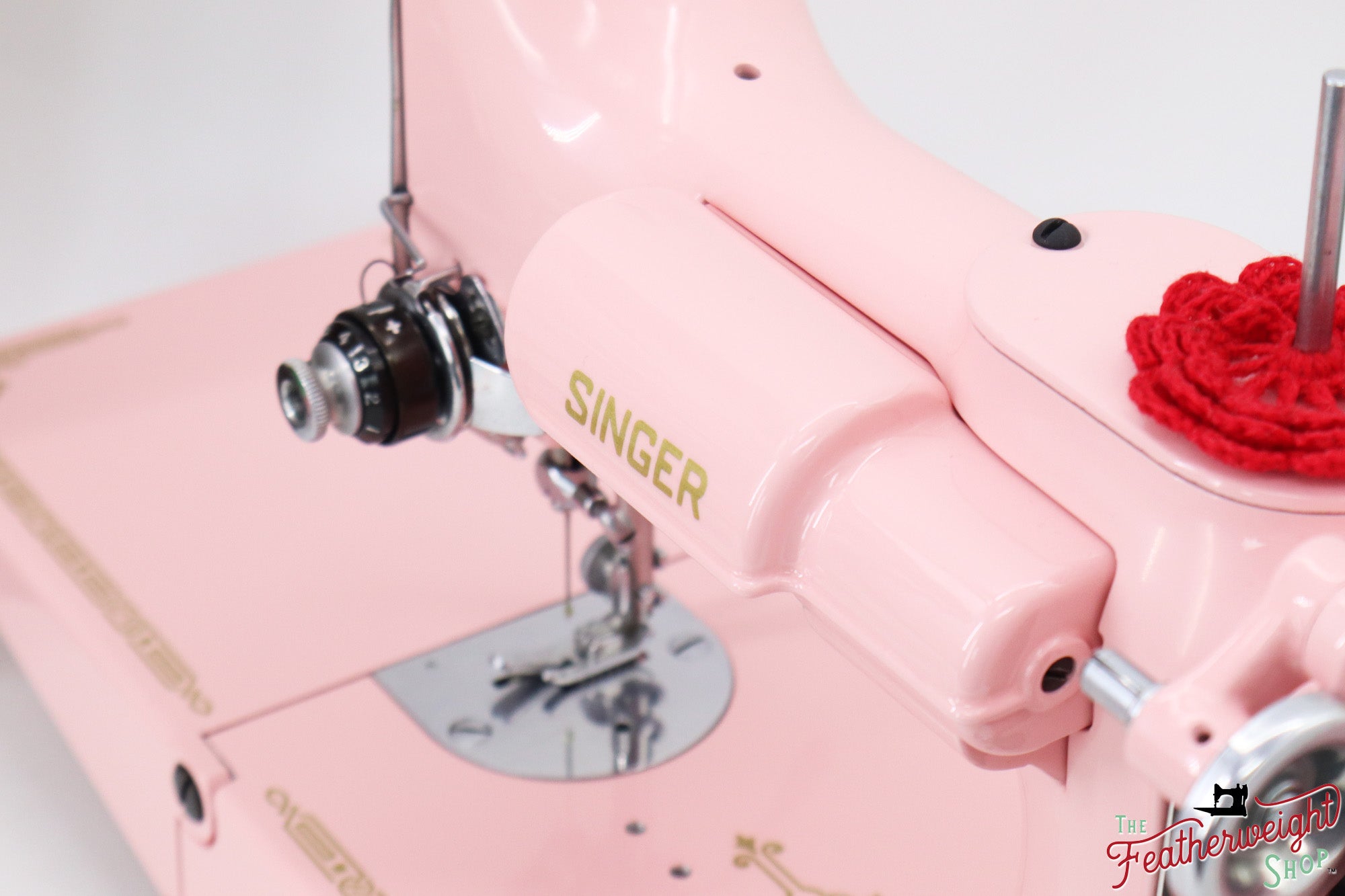 Singer Featherweight 221, AJ370*** - Fully Restored in Rosy Posy Pink