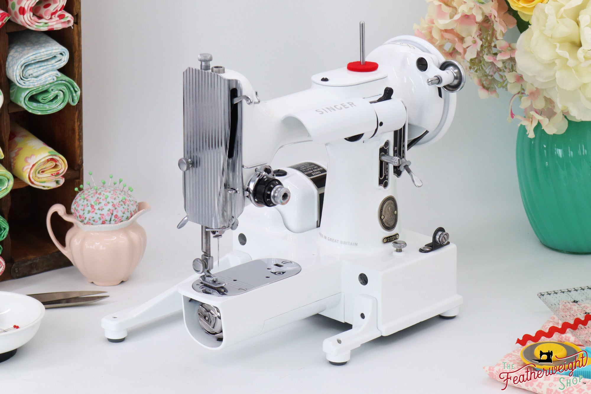 Singer Featherweight 222K - EJ915*** - Fully Restored in White