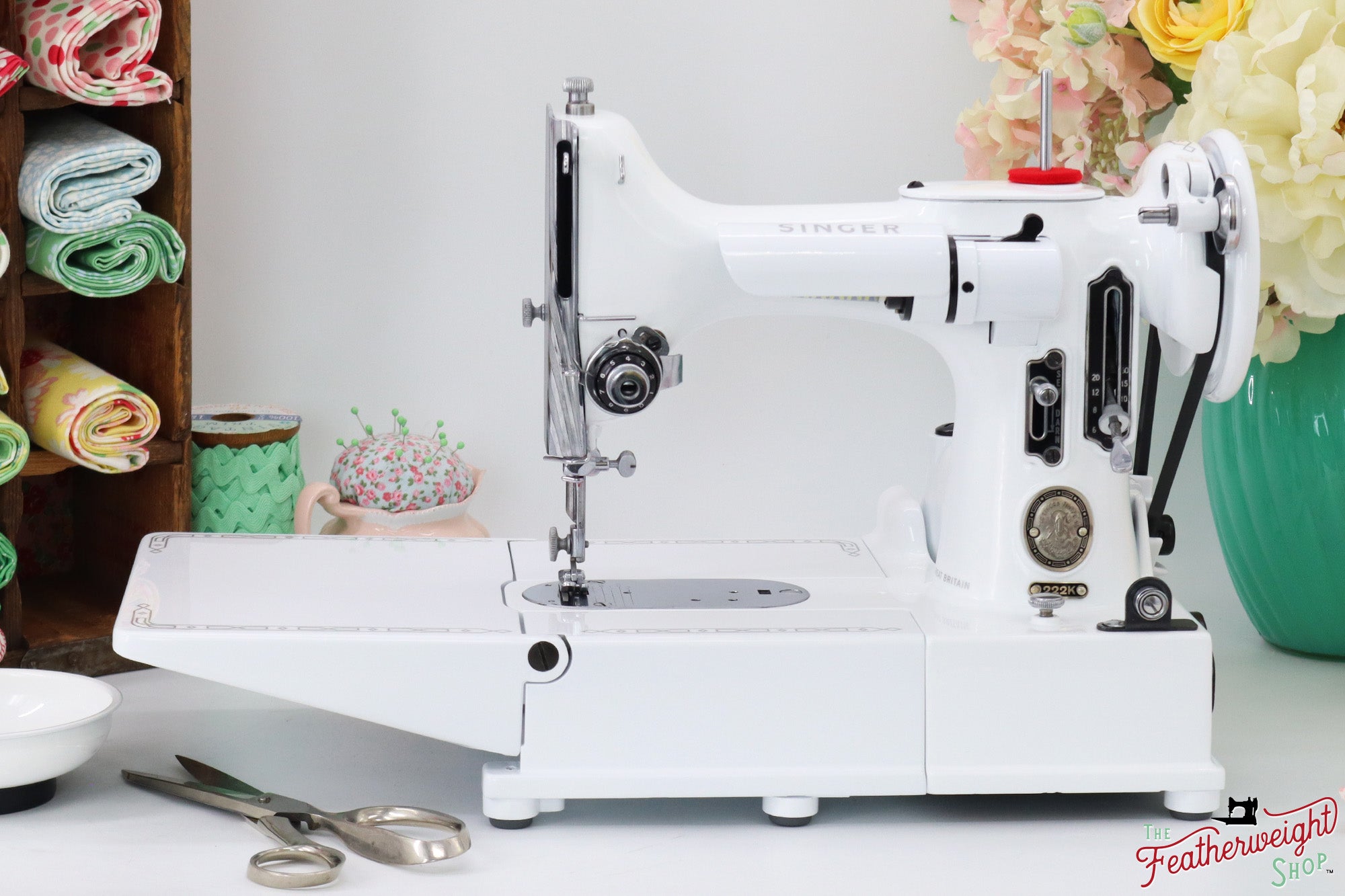 Singer Featherweight 222K - EJ915*** - Fully Restored in White