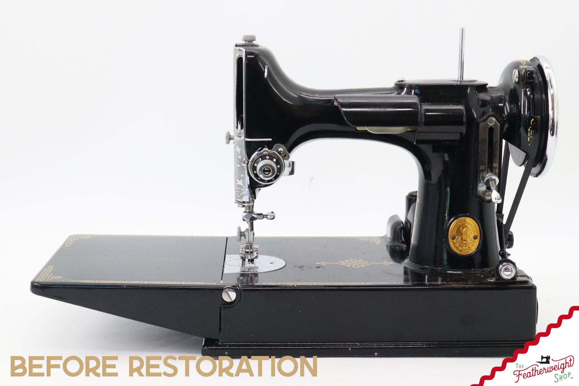 Singer Featherweight Top Decal 221 Fully Restored in Brandywine, AF383924 - SCARCE