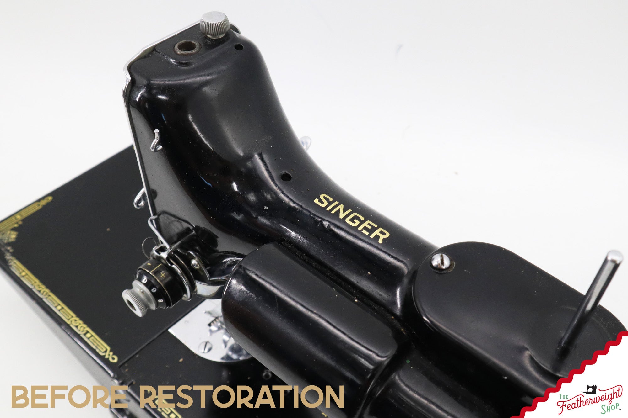 Singer Featherweight Top Decal 221 Fully Restored in Brandywine, AF383924 - SCARCE