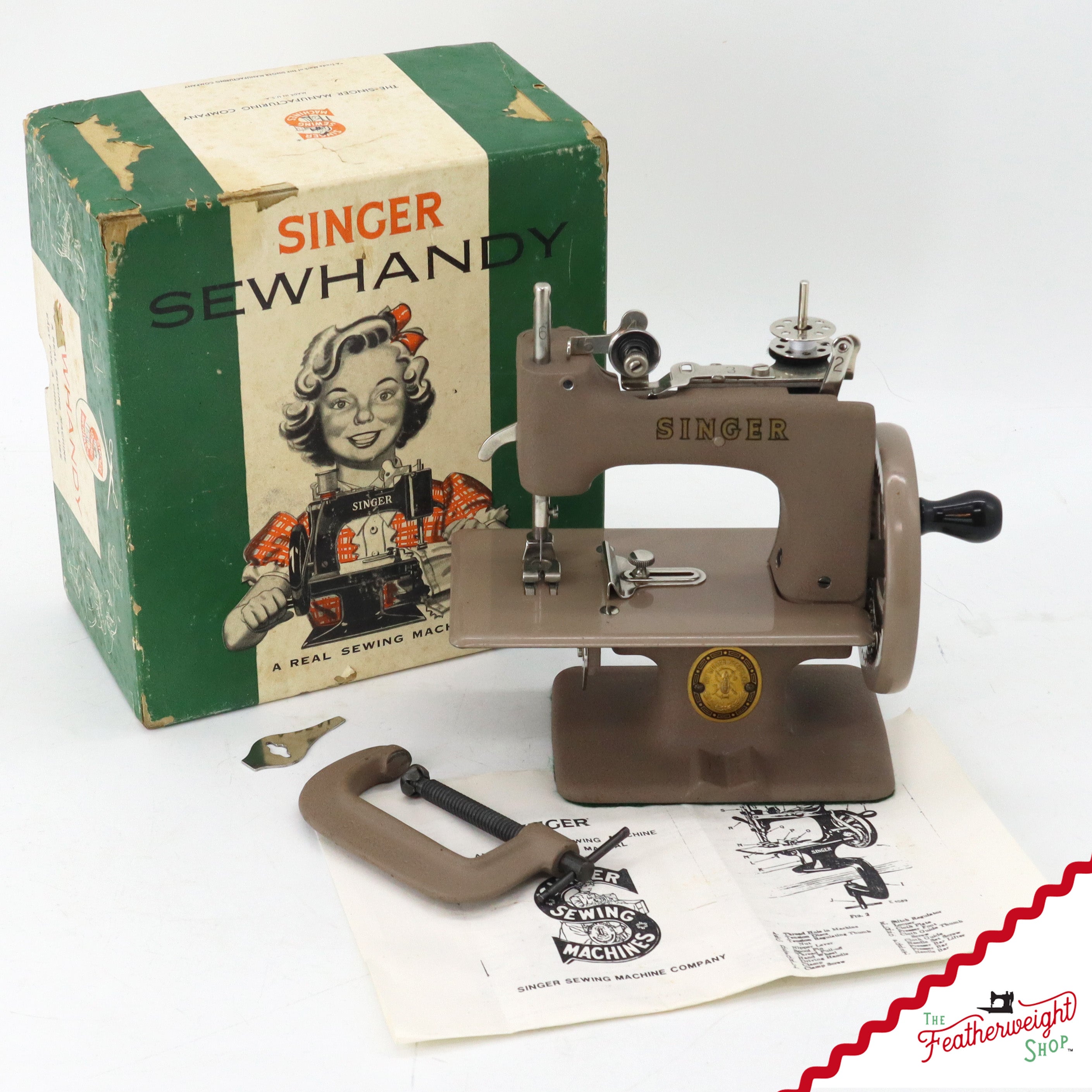 Singer Sewhandy Model 20 - Wrinkle / Warm Taupe, Complete Set! April 2025