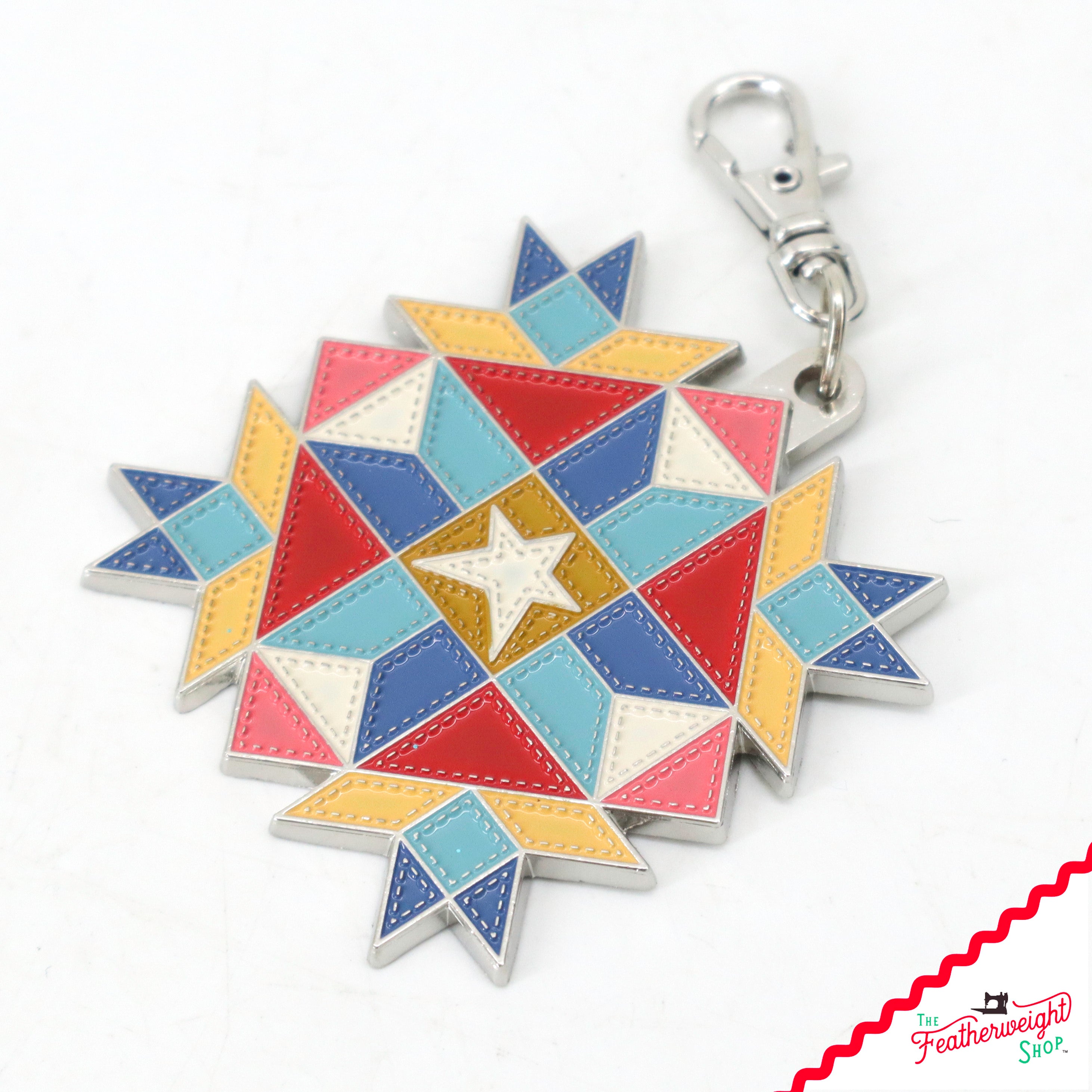 Keyring & Keychain Enamel Happy Charm, Star by Lori Holt