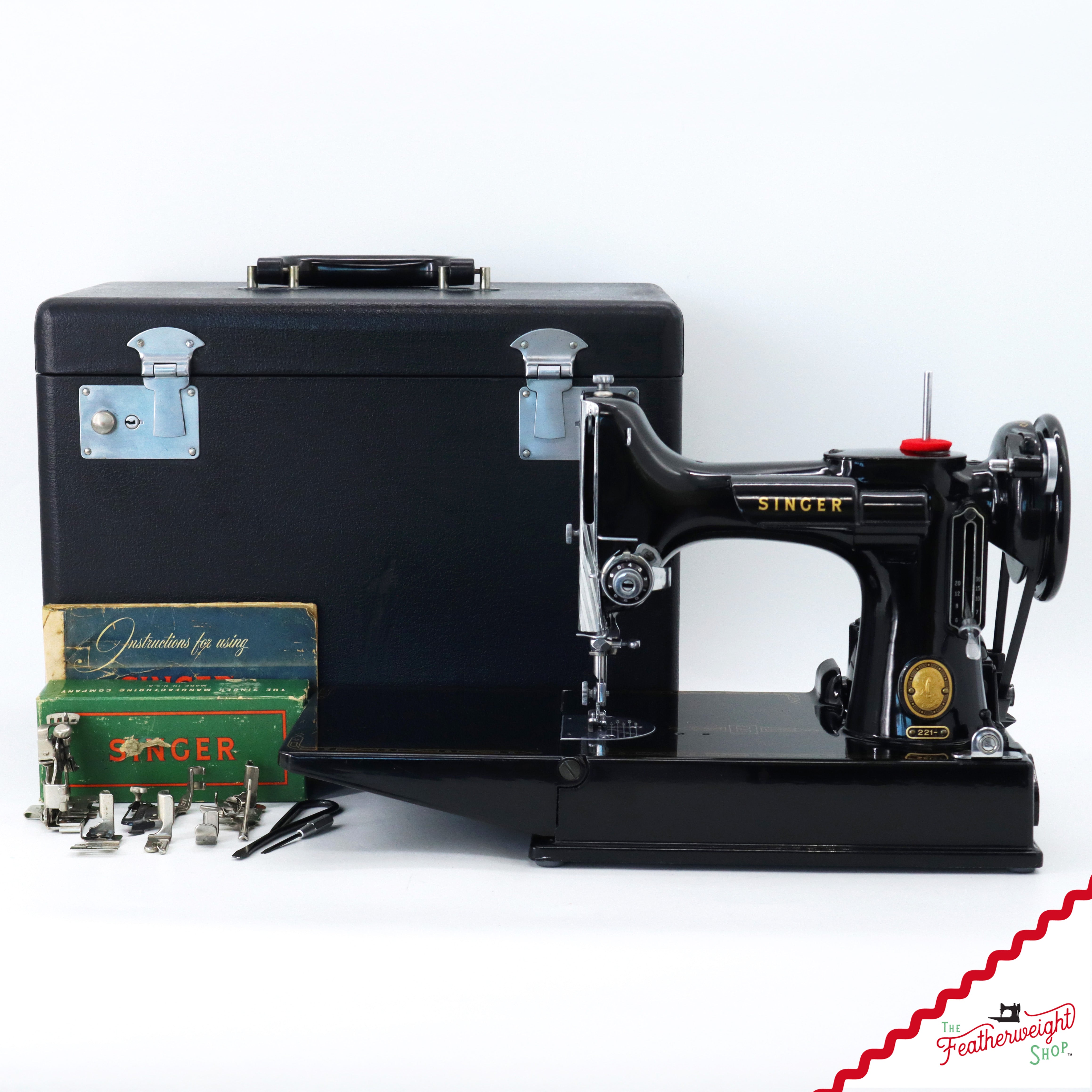 Singer Featherweight 221 Sewing Machine, AM167*** - 1955