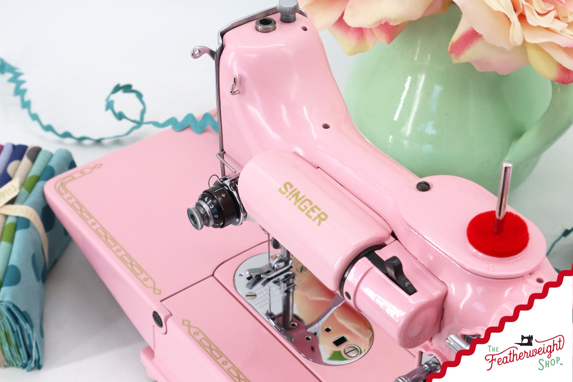 Singer Featherweight 222K - EJ2699** - Fully Restored in Pink Frosting