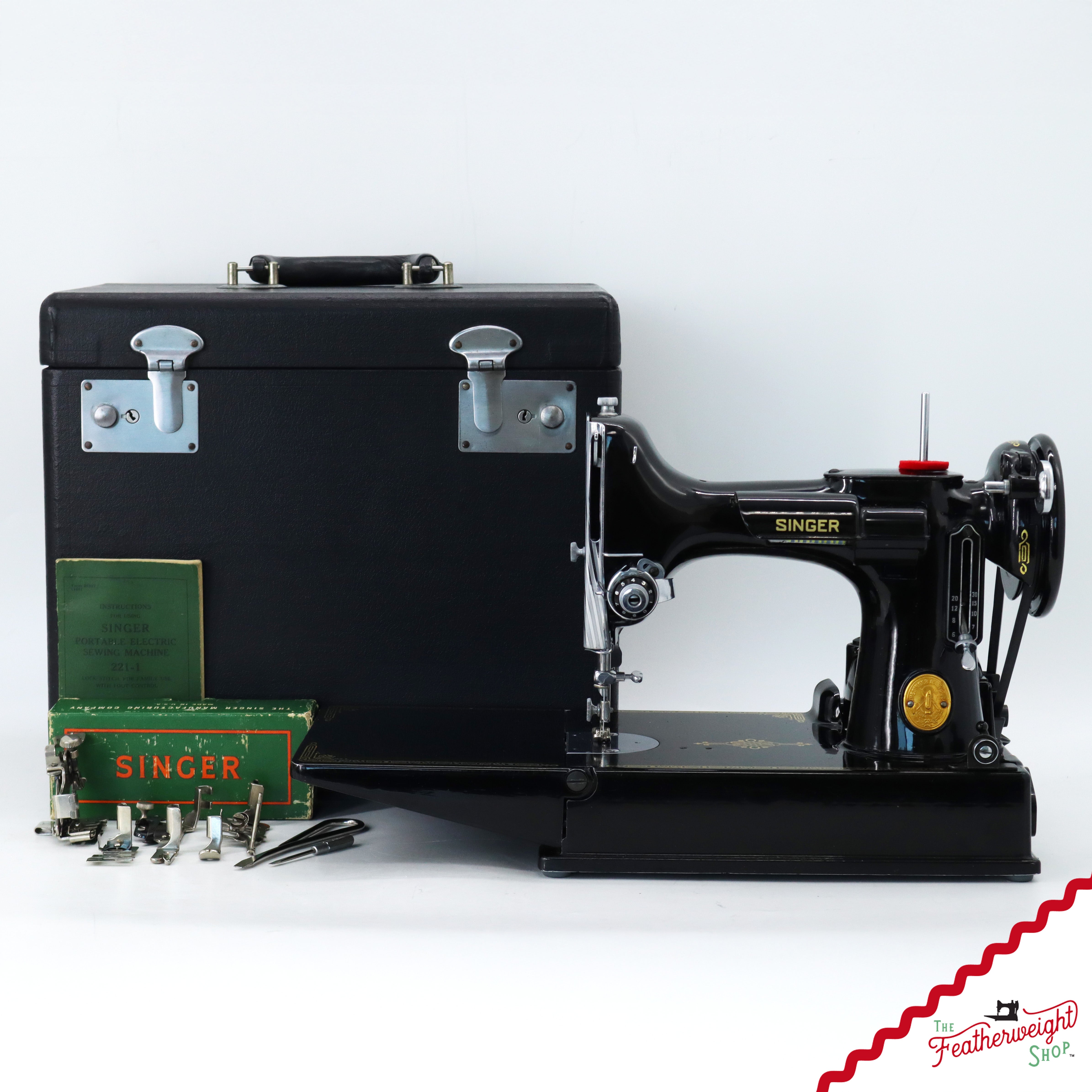 Singer Featherweight 221 Sewing Machine, AJ651*** - 1950